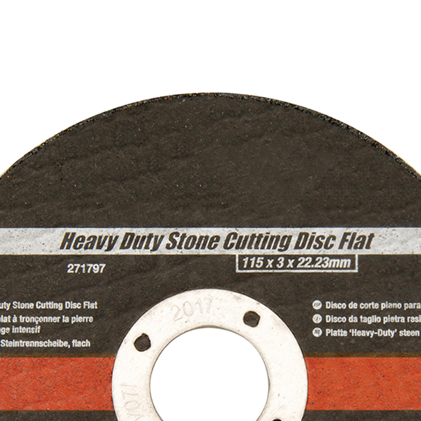 Heavy Duty Stone Cutting Disc Flat 115 X 3 X 22.23mm Quality Fibreglass Mesh