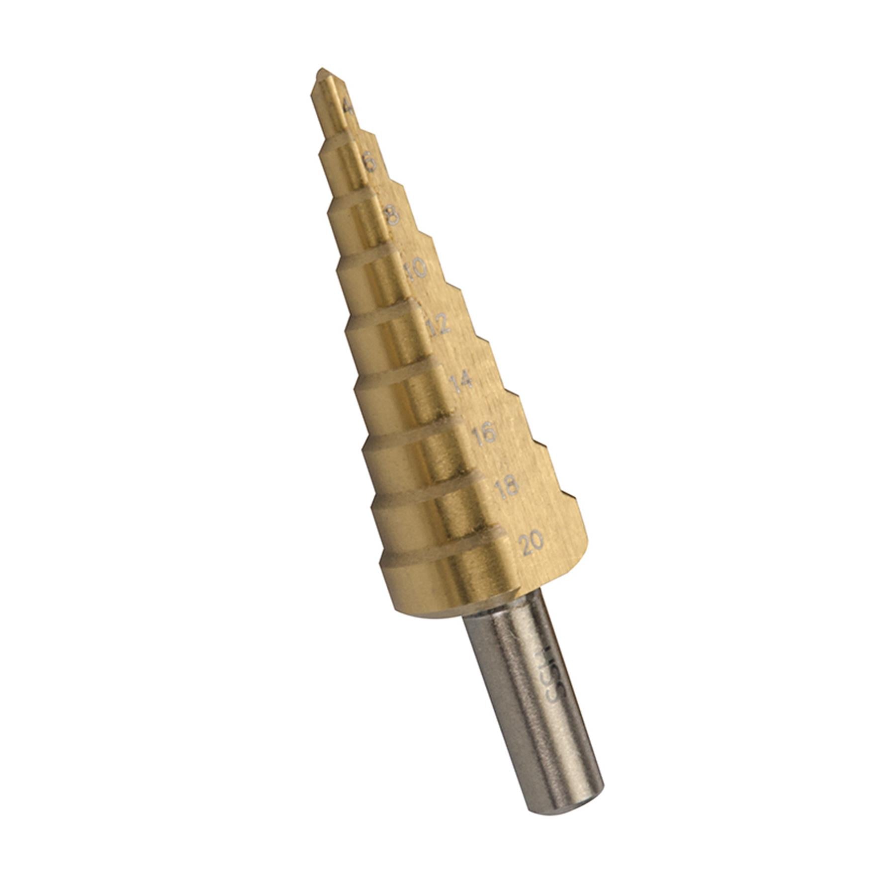 3Pce Titanium-Coated HSS Step Drill Bits Set DIY Tools With Storage Case