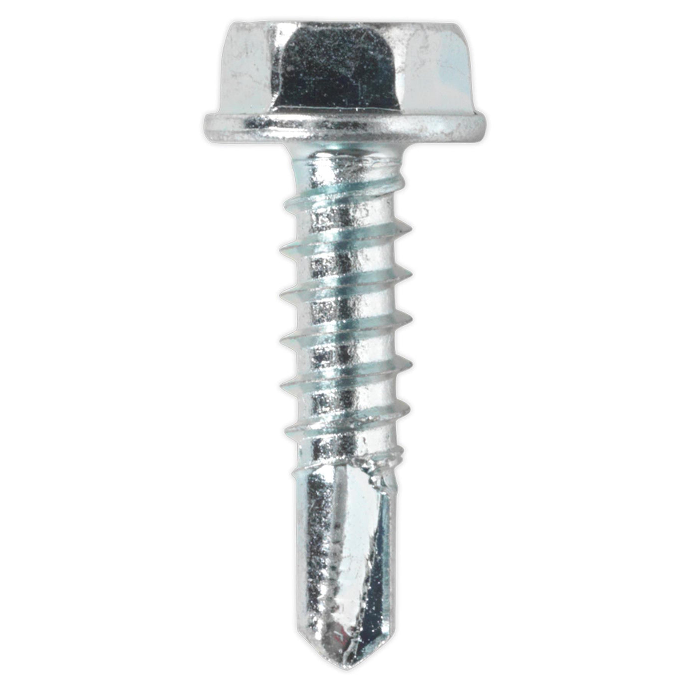 Sealey Self Drilling Screw 4.8 x 19mm Hex Head Zinc Pack of 100