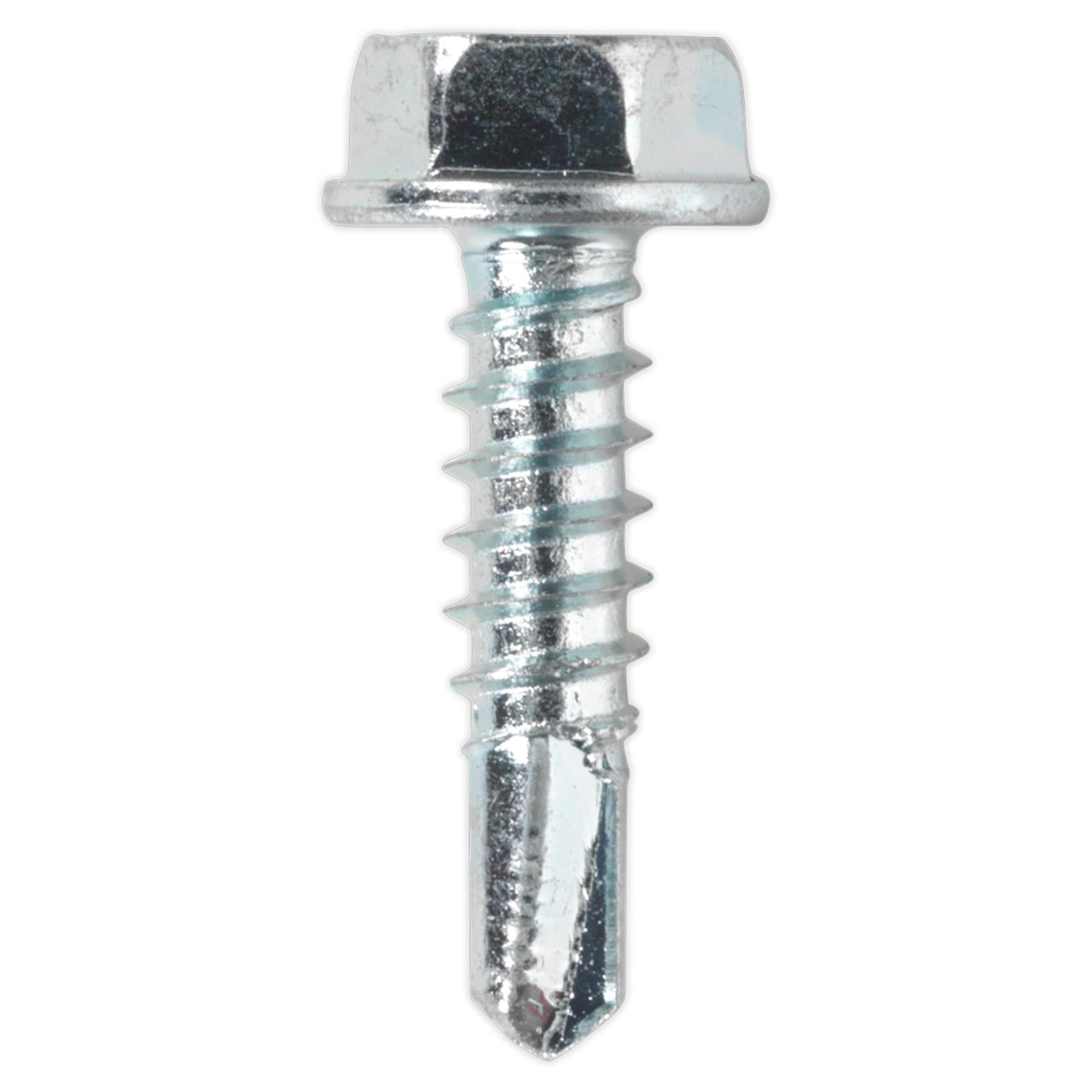Sealey Self Drilling Screw 4.8 x 19mm Hex Head Zinc Pack of 100