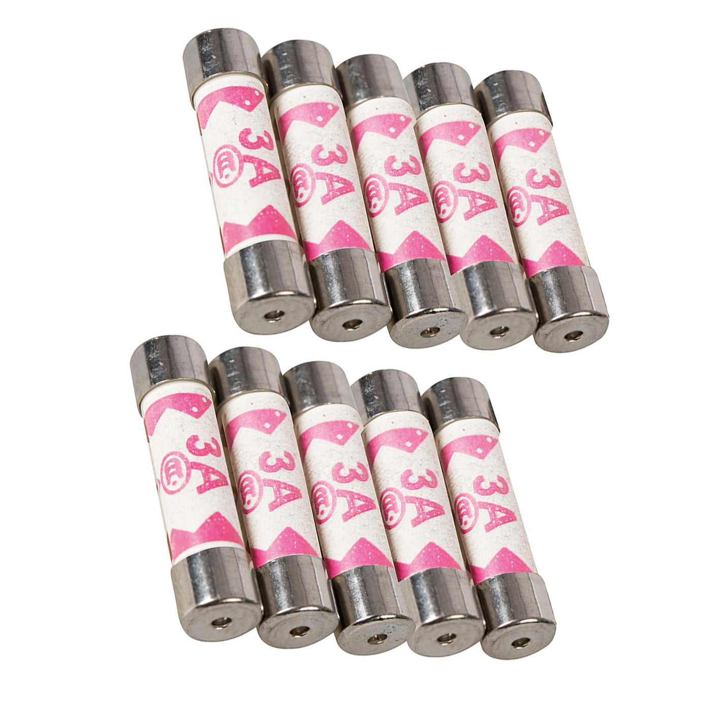 Electric Premium Quality Fuses 10pk 3A fast acting replacement safety