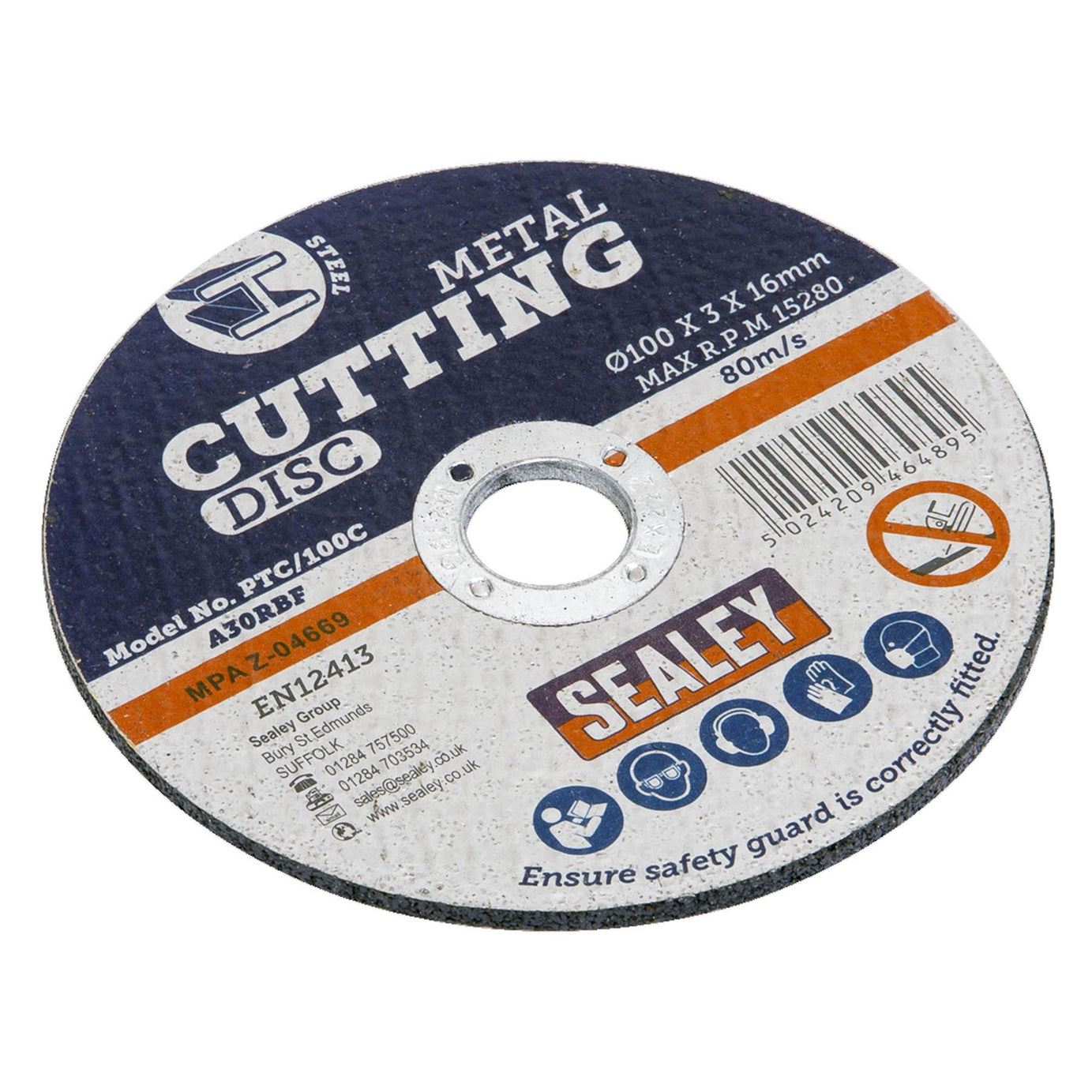 Sealey Cutting Disc �100 x 3mm 16mm Bore