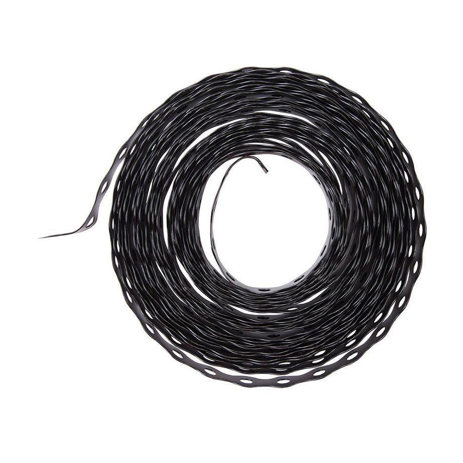 Black Fixing Band Plastic-Coated Galvanised Steel Easy To Bend / Twist 12mmx10M