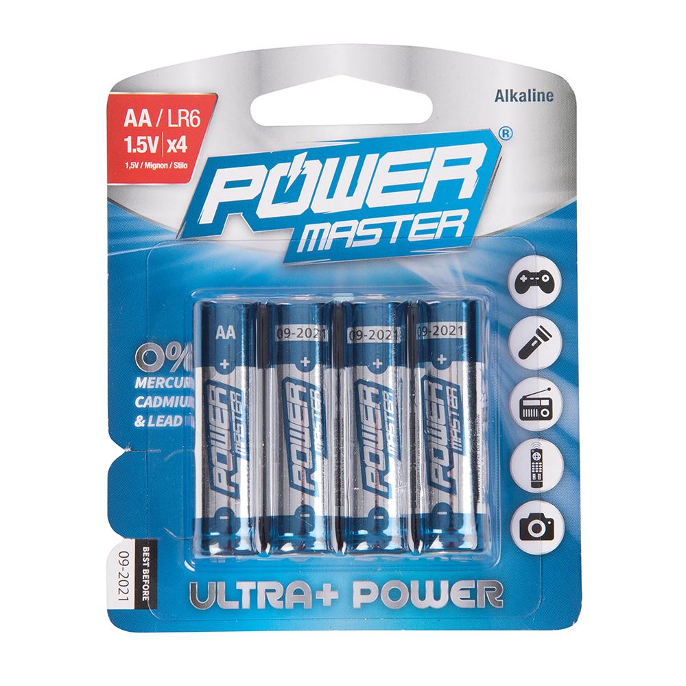 AA Super Alkaline Batteries LR6 4pk 1.5V Premium Quality