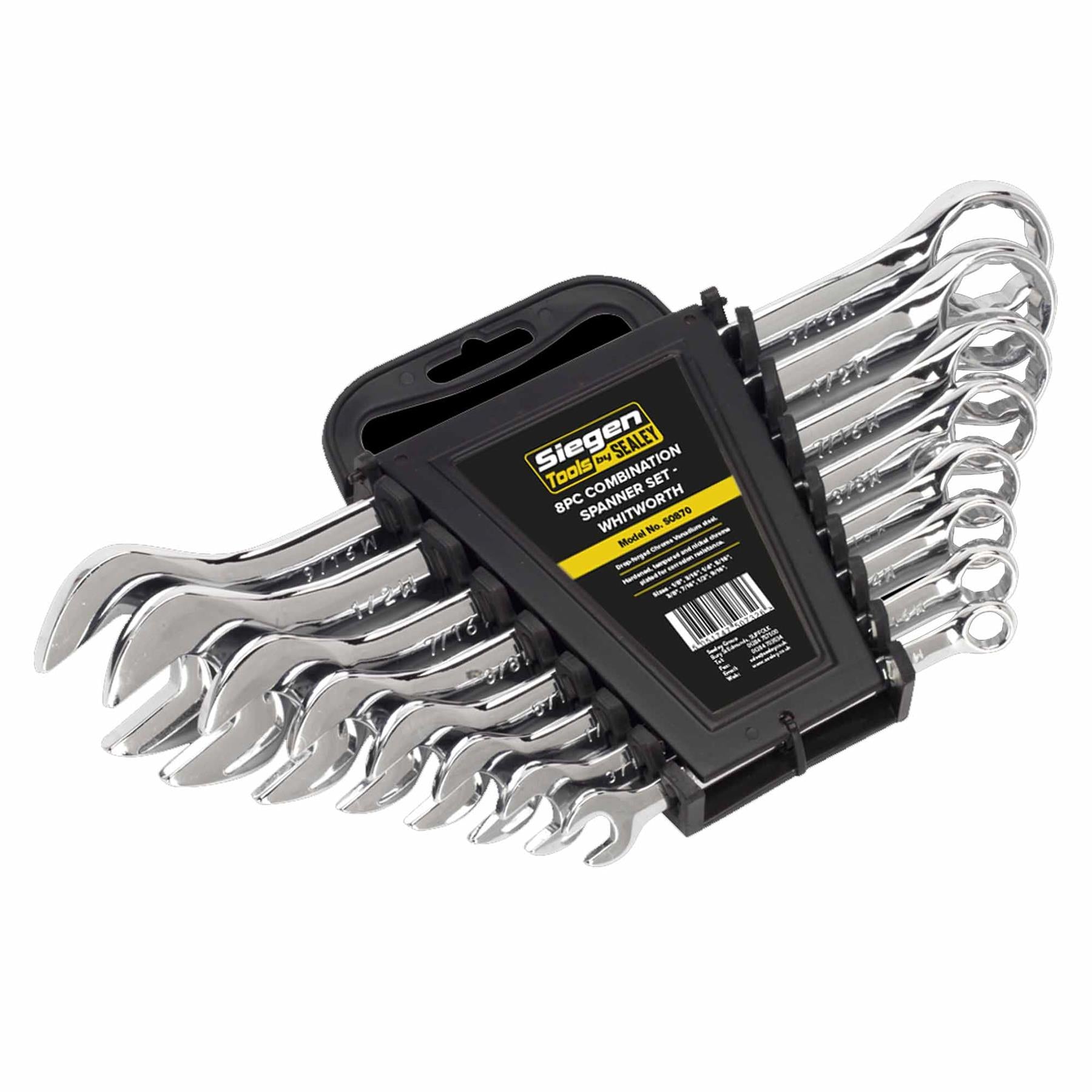 Sealey Combination Spanner Set 8pc Whitworth