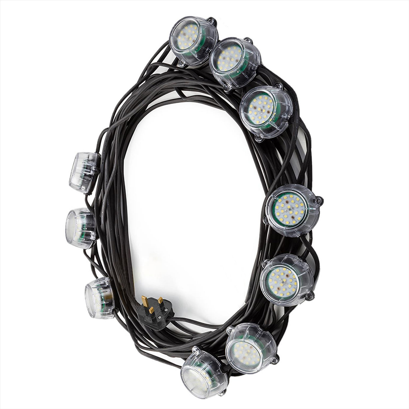 Defender 22m Heavy Duty LED Encapsulated Festoon String Lights 50W 230