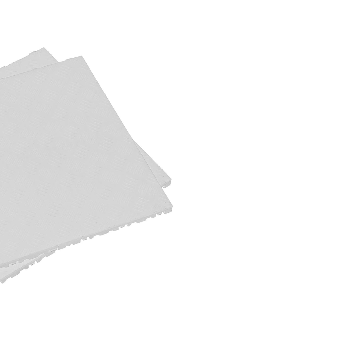 Sealey Polypropylene Floor Tile-White Treadplate 400x400mm Pk of 9