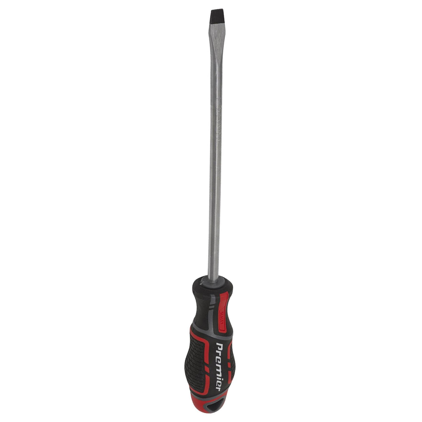 Sealey Screwdriver Slotted 8 x 200mm Flat Soft Grip Handle Magnetic GripMAX