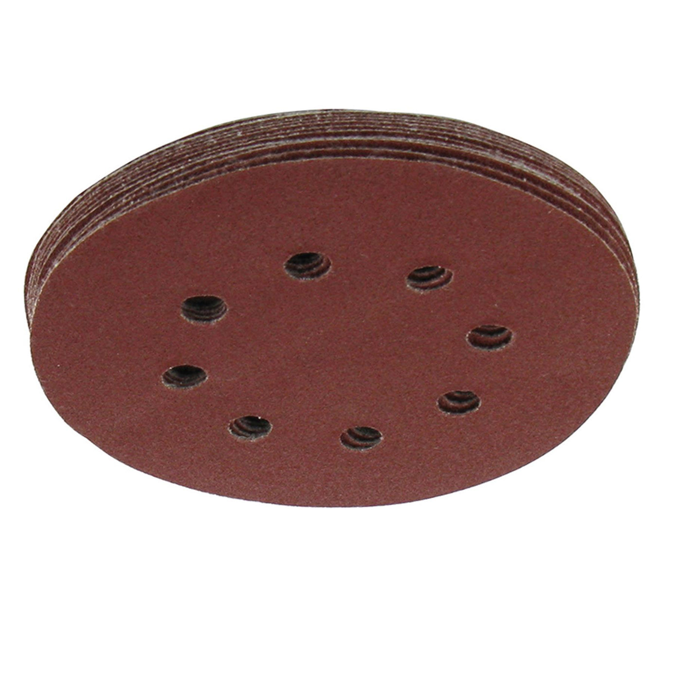 Punched Sanding Discs 125mm 10Pk Grit 80 Hook & Loop Aluminium Oxide New