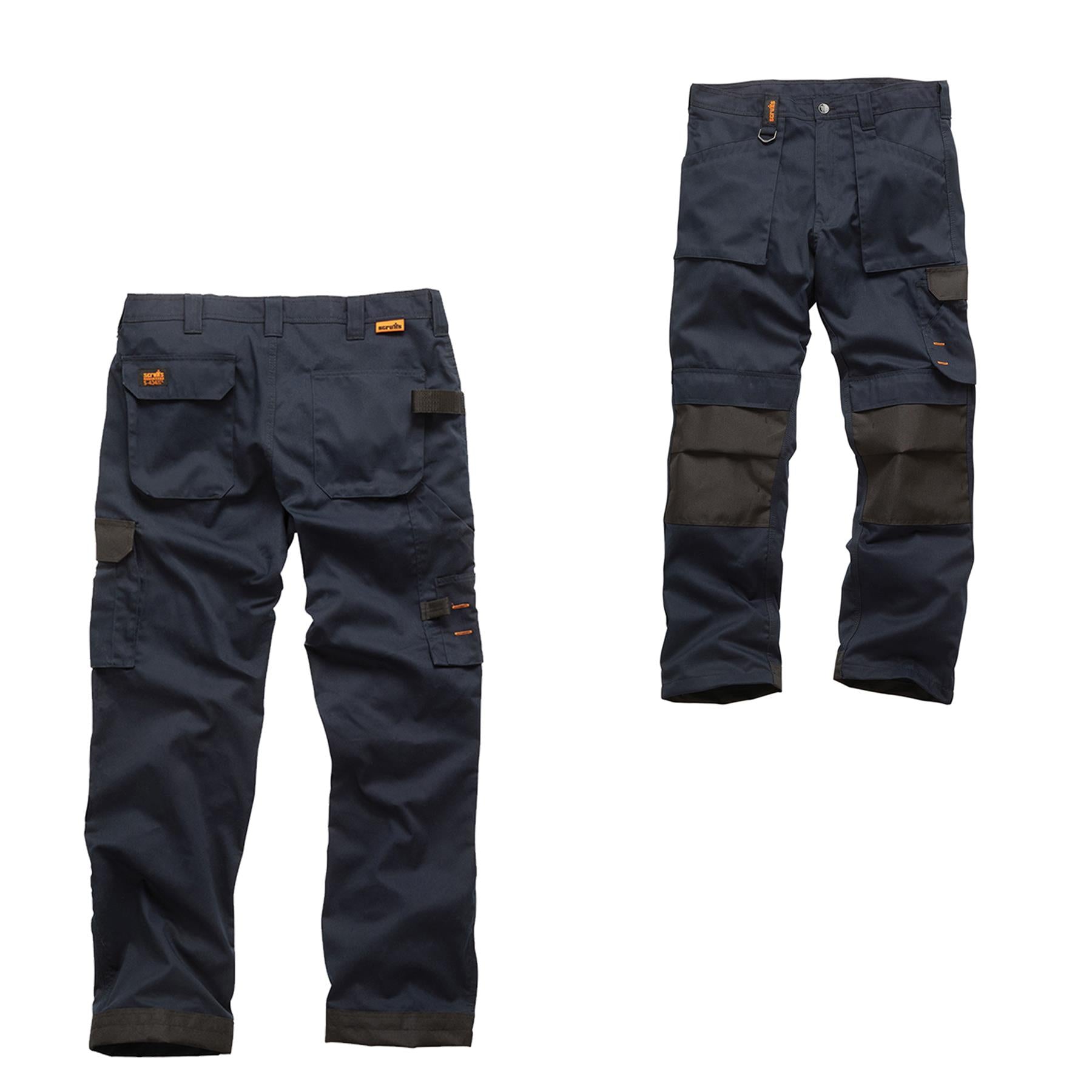 Scruffs Worker Trousers | Trade Hard Wearing Work Trousers NAVY (40R)