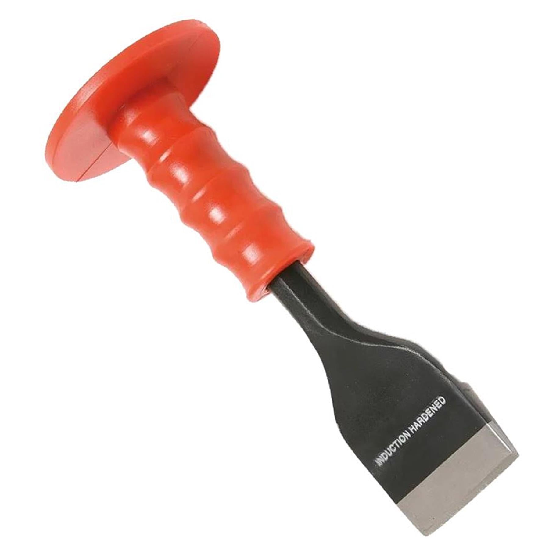 Set of 2 Brick Bolster 2 1/4" & 4" Pro Bolster Chisel Soft Rubber Guard Masons Bricklayer