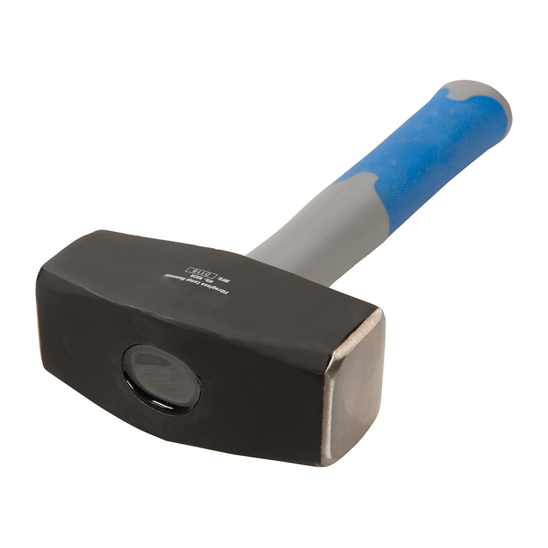 Fibreglass Lump Hammer 4Lb (1.81Kg) Steel Mallet High Grip Demoliton Building