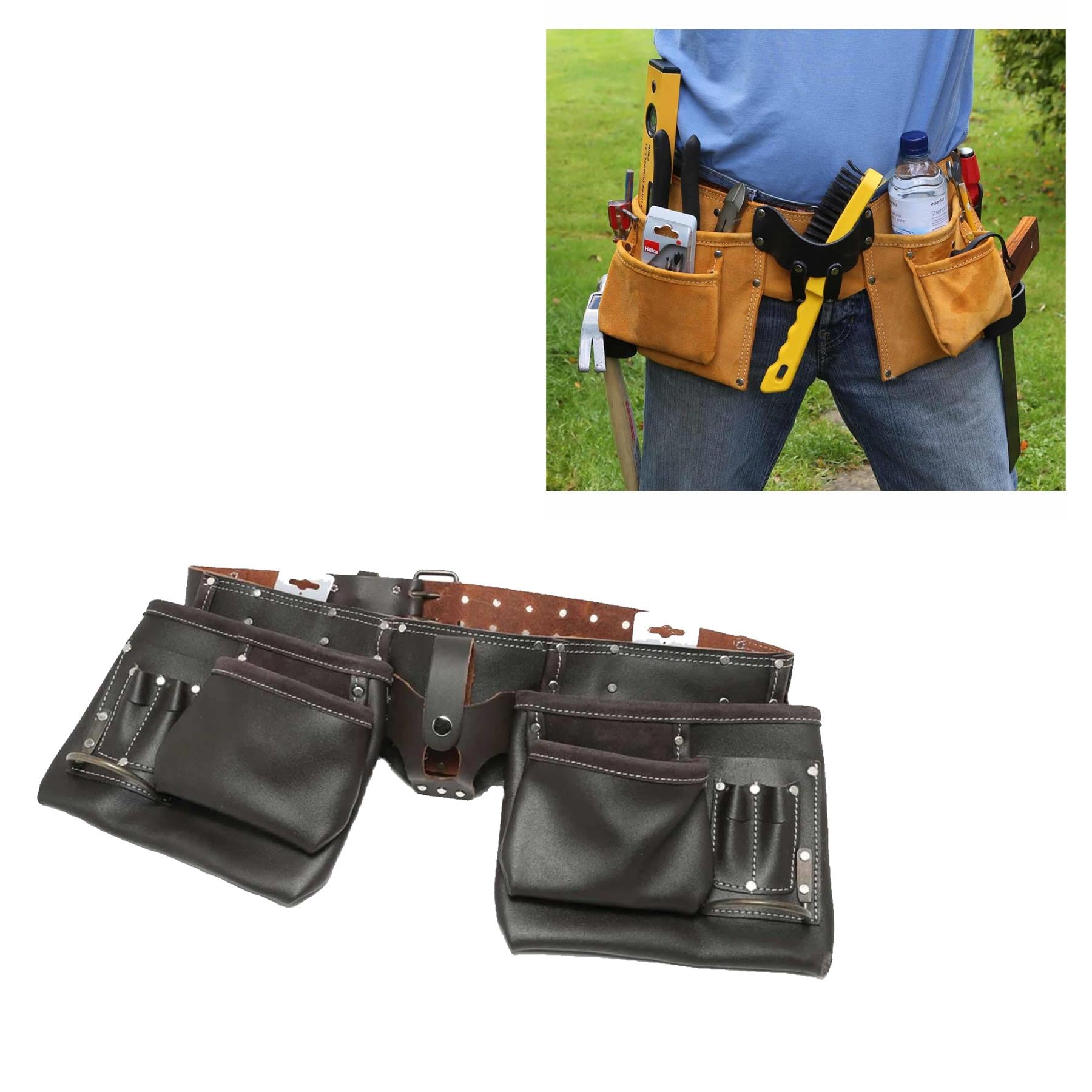 Leather Double Tool Belt