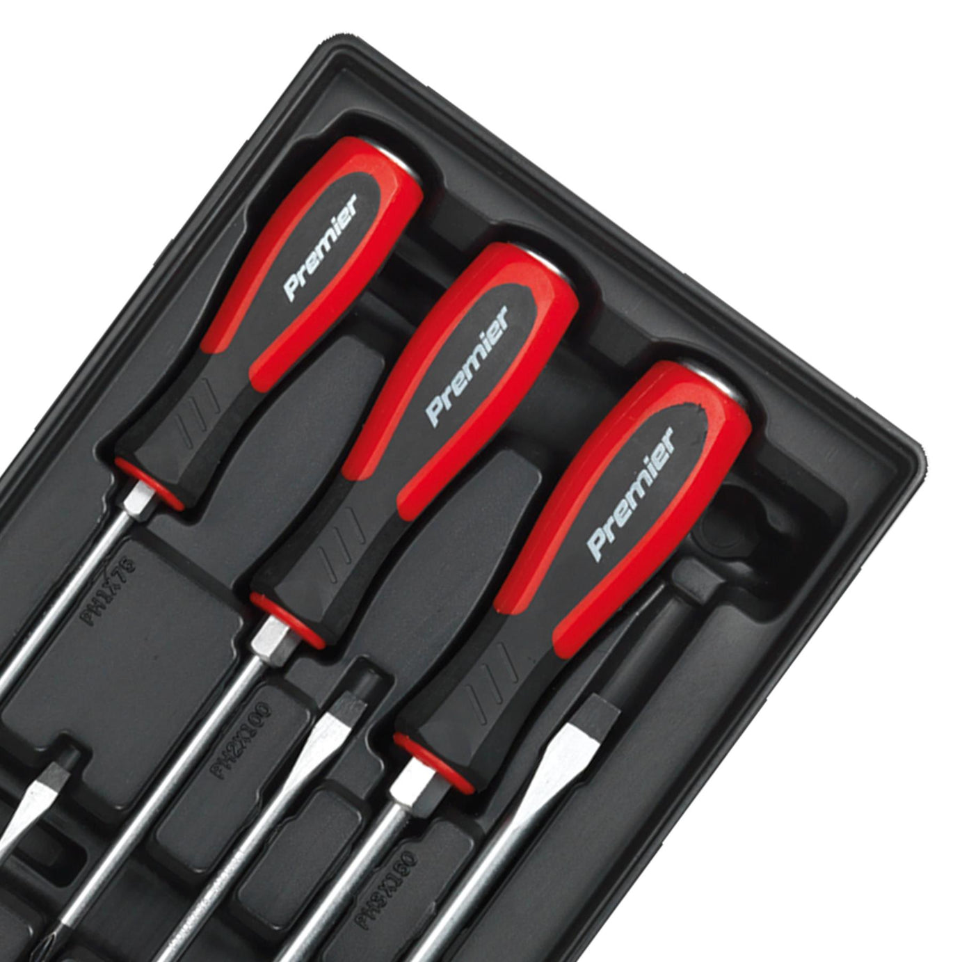 Tool Tray with Hammer-Thru Screwdriver Set 6pc Sealey