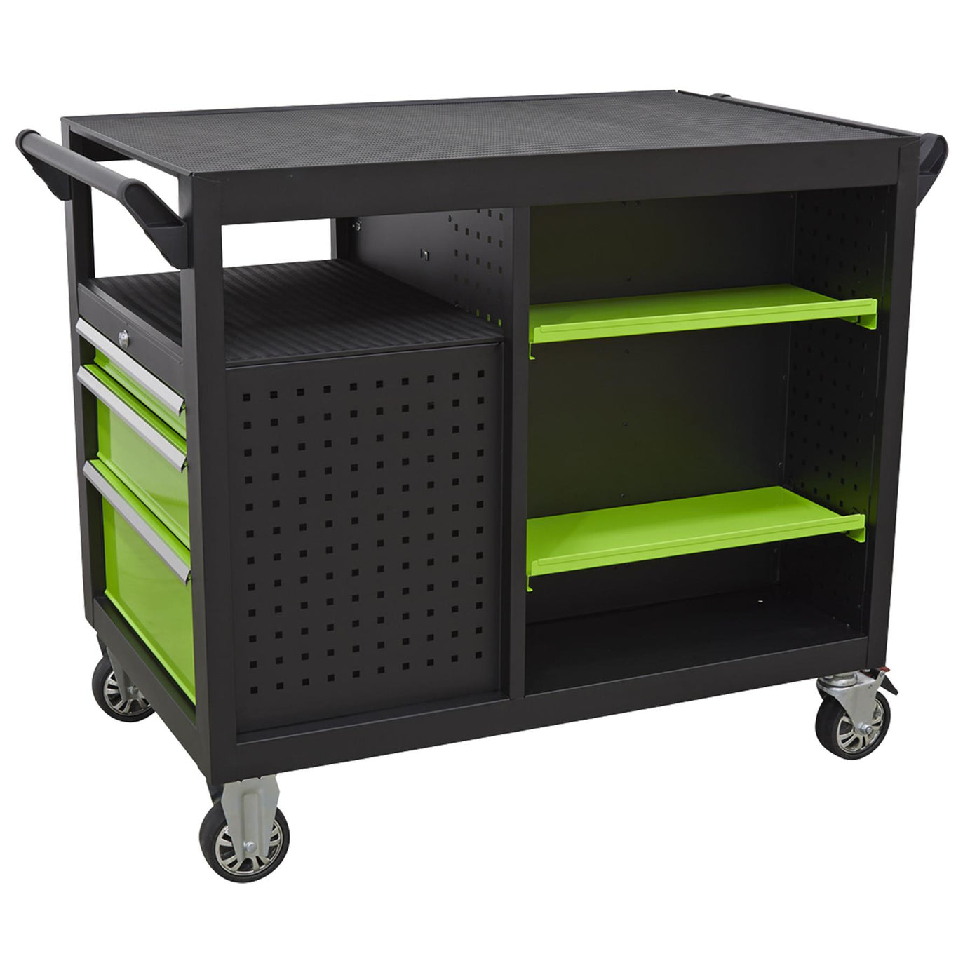 Sealey Mobile Workstation 10 Drawer 1140mm Green/Black