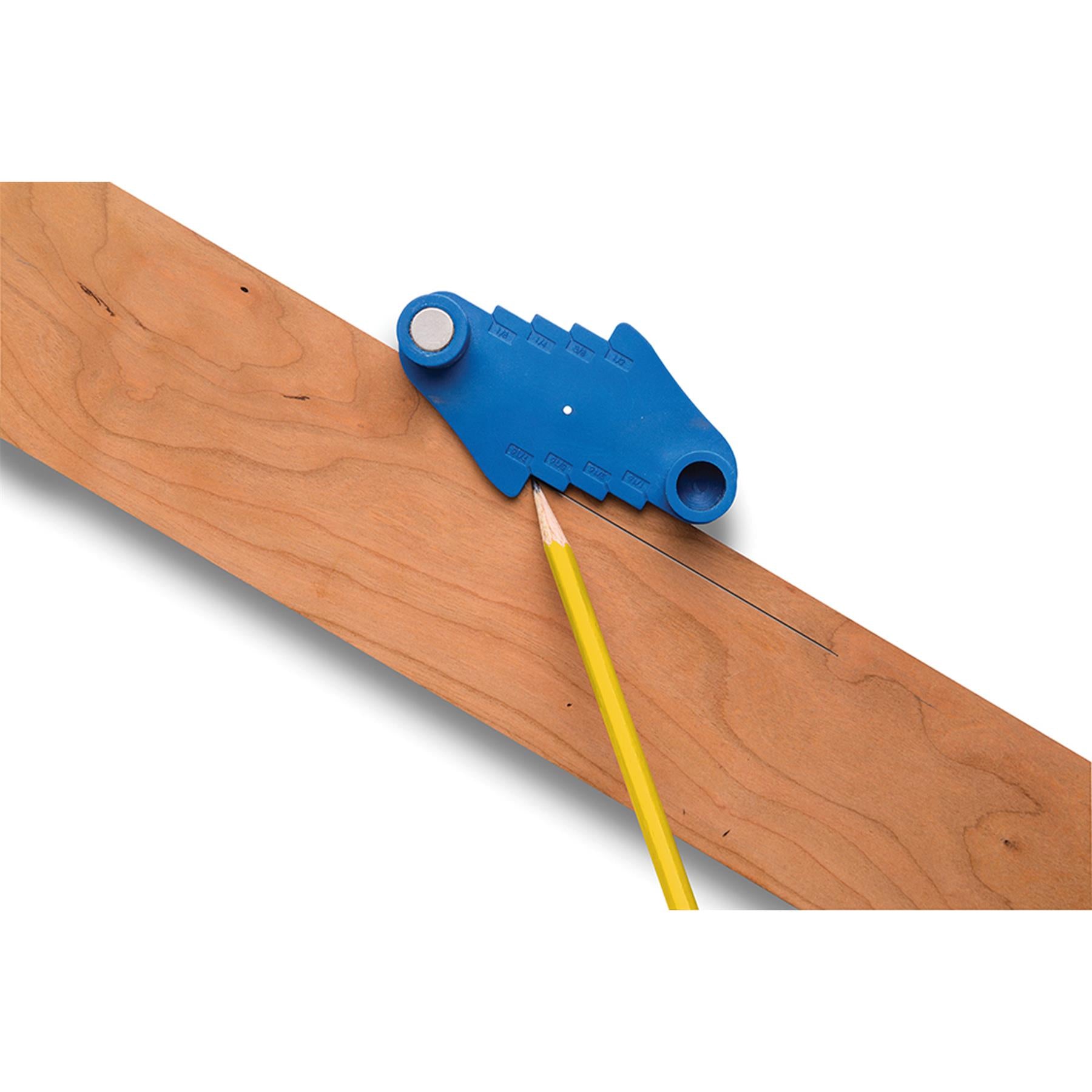 Centre Offset Magnetic Pencil Marking Tool Carpenters Wood Mark Maker