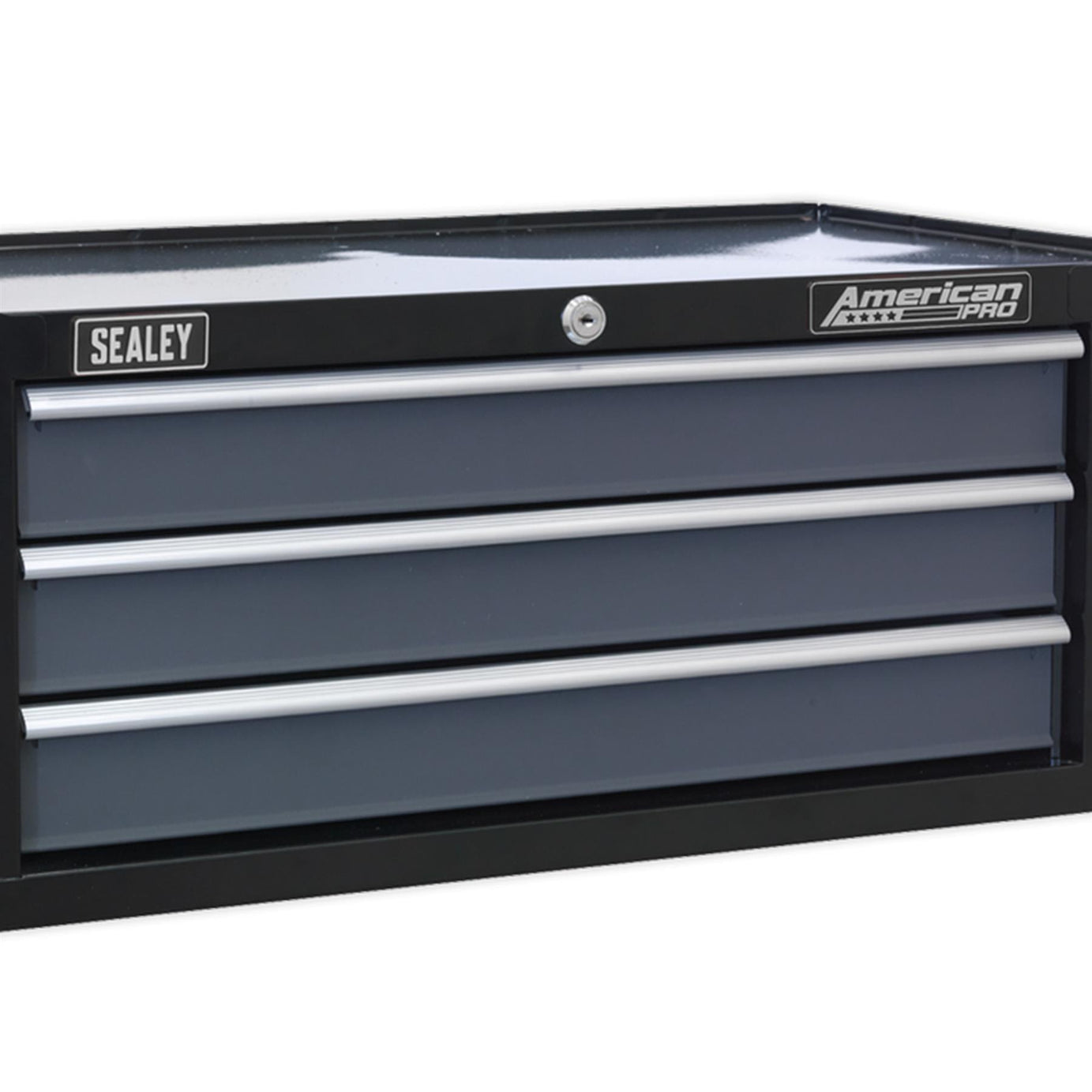 Sealey Mid-Box 3 Drawer with Ball Bearing Slides - Black/Grey