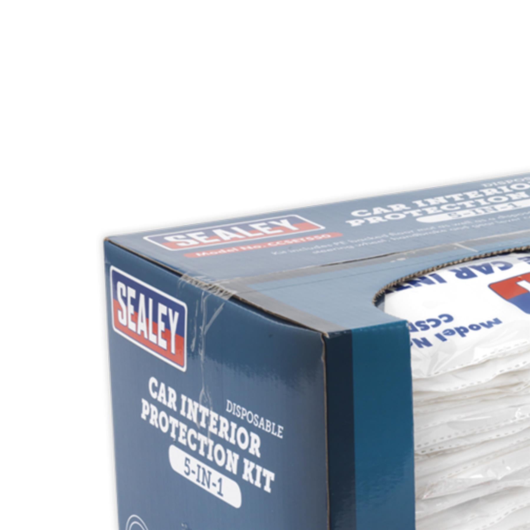 Sealey 5 in 1 Disposable Car Interior Protection Kit 50 Sets Seat Cover