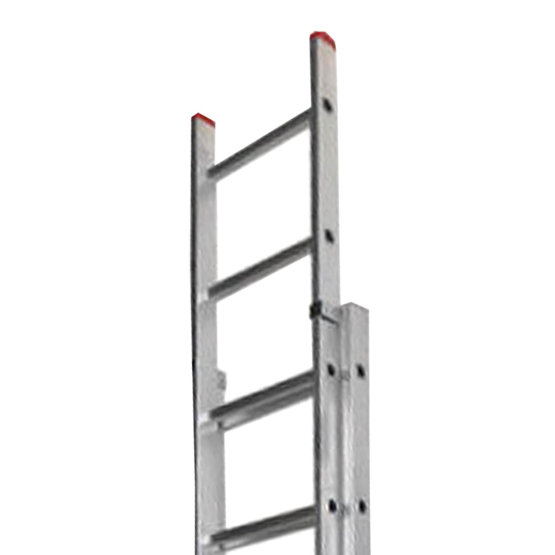 Dapetz 7 Rung Aluminium Extension Ladder 2m For Home, Double Section, 150 Kg