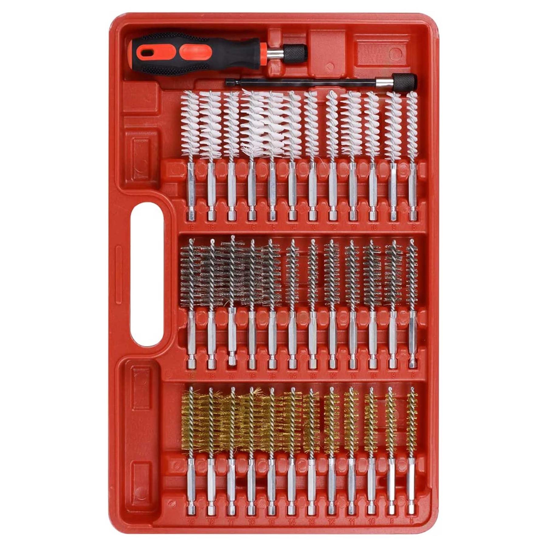 Sealey 38pc Cleaning Brush Set Injector Bore