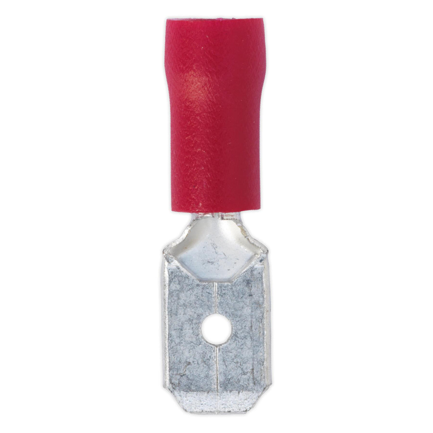 Sealey Push-On Terminal 6.3mm Male Red Pack of 100