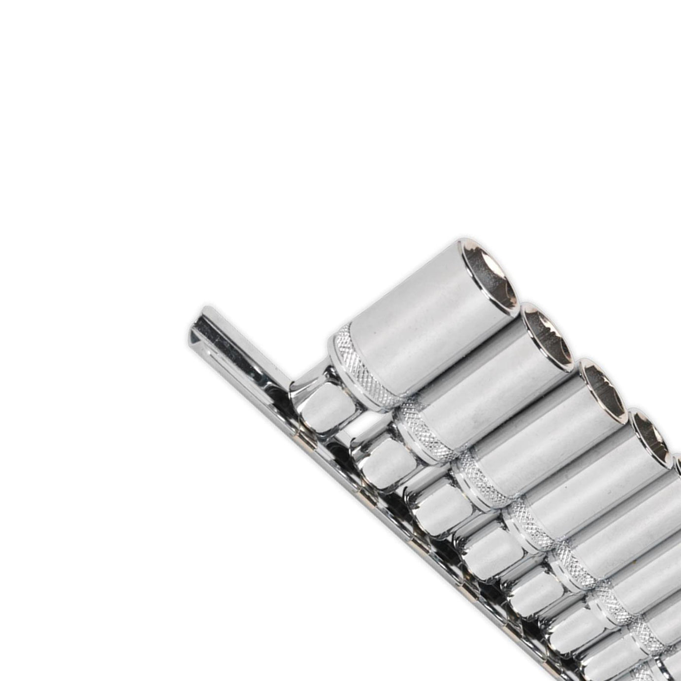 Sealey Deep Lock-On Socket Set 1/4" Sq Drive 13pc 4 -14mm 6pt Metric Long Reach