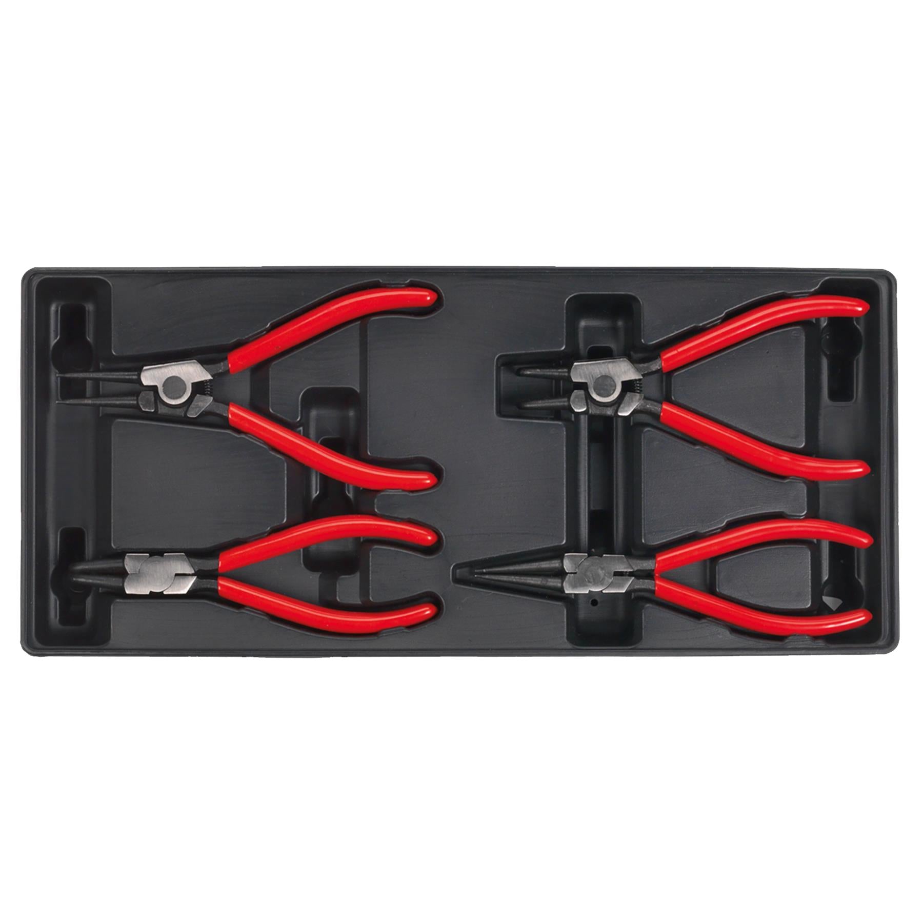 Sealey Tool Tray with Circlip Pliers Set 4pc
