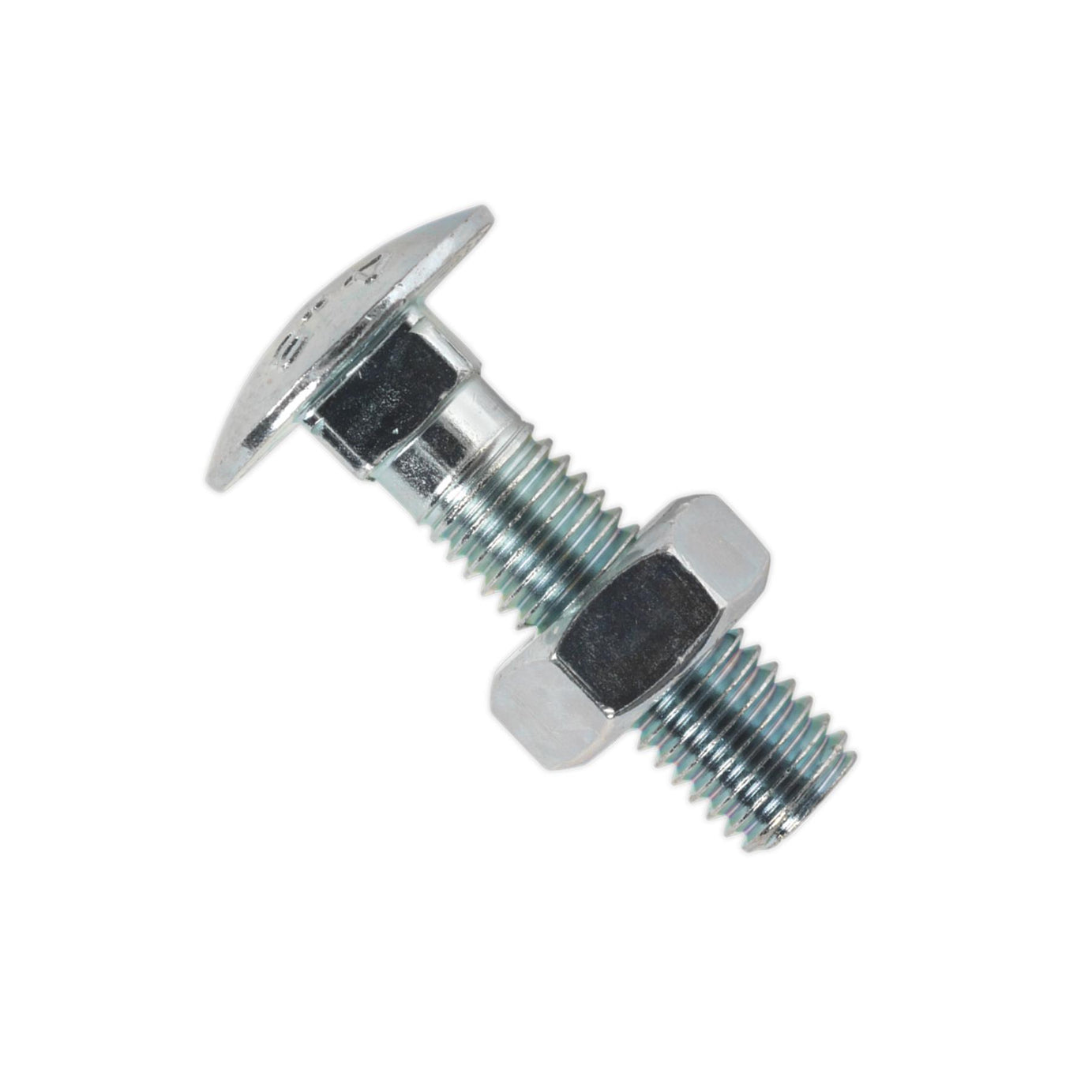 Sealey M10 (10mm) X 40mm Coach Bolts With Hexagon Full Nuts Zinc Pack Of 50