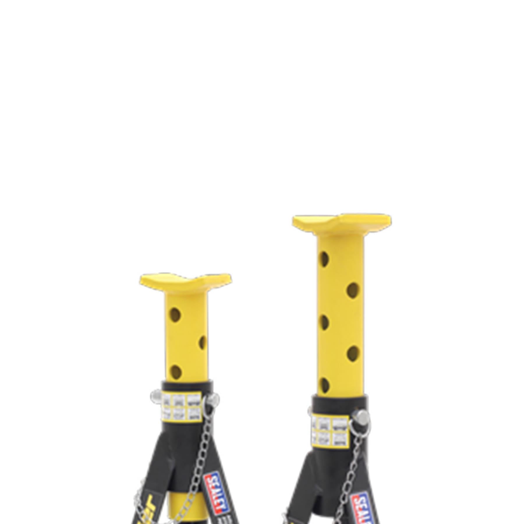 Sealey Axle Stands (Pair) 3tonne Capacity per Stand Yellow