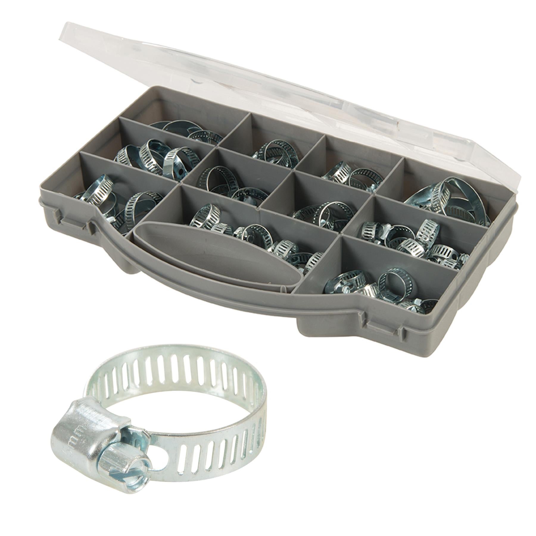 60Pce Hose Clips Pack Strong Tight Securing Air Pipe Drain Hoses Cable