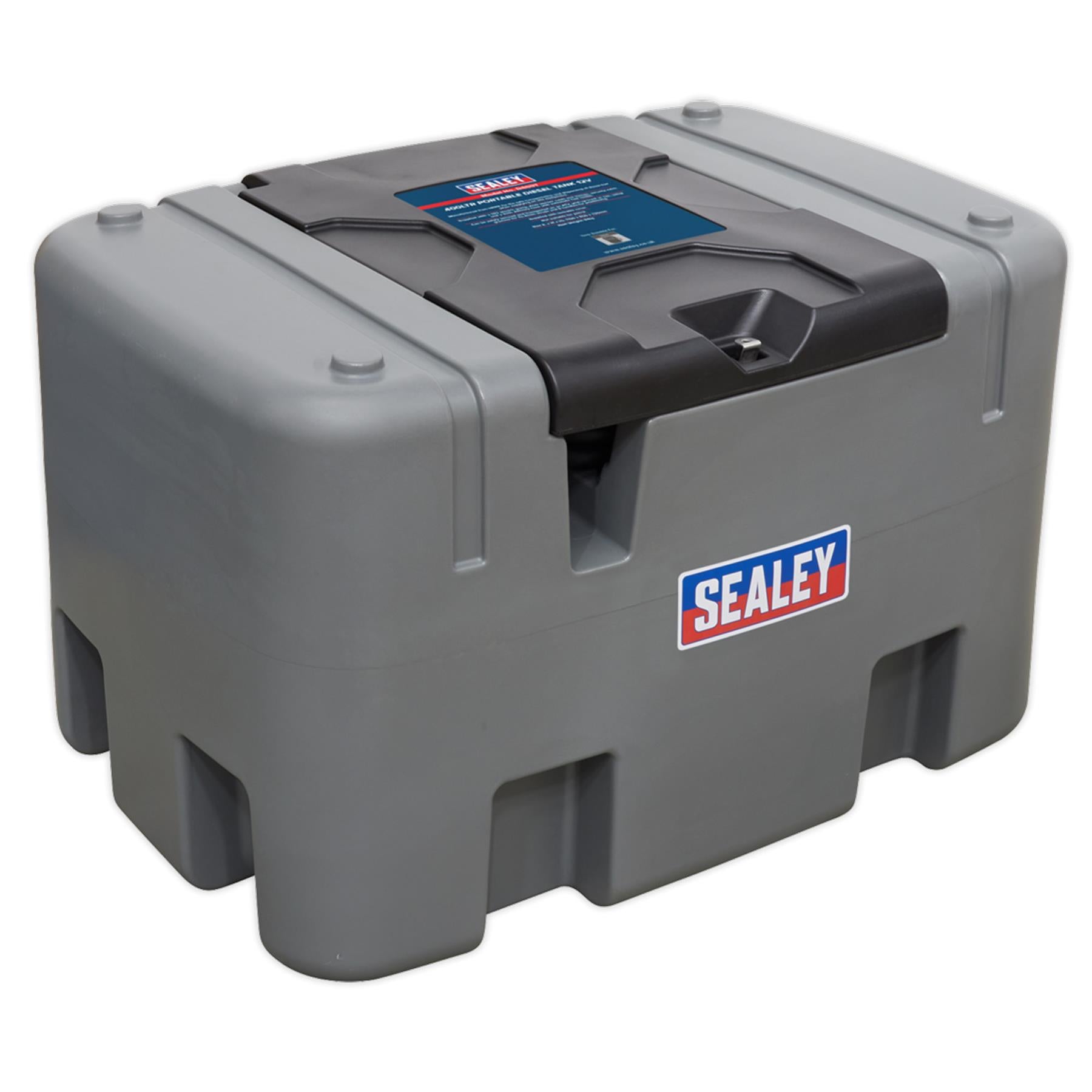Sealey Portable Diesel Tank 400L 12V 4m Electric cable and clamps