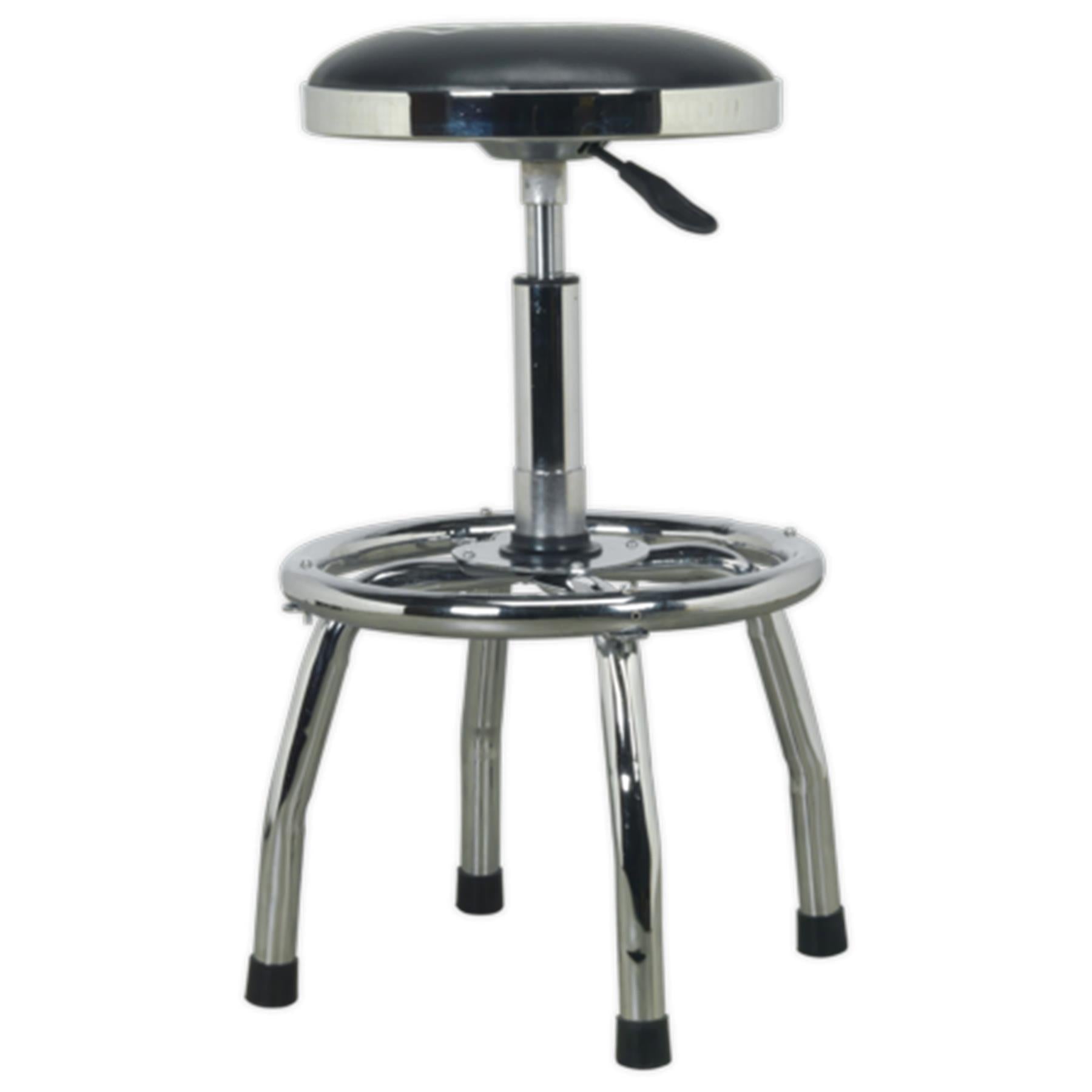 Sealey Workshop Stool Heavy-Duty Pneumatic Adjustable Height Swivel Seat