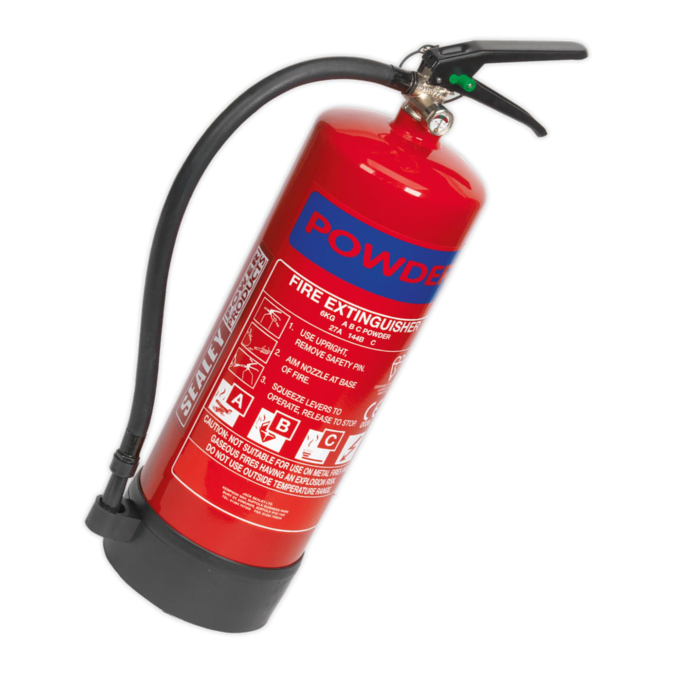 Sealey Fire Extinguisher 6kg Dry Powder