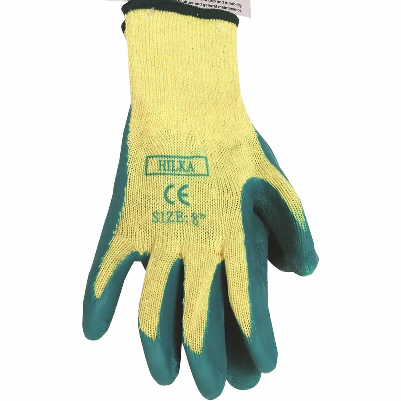 Green Latex Coated Work Gloves