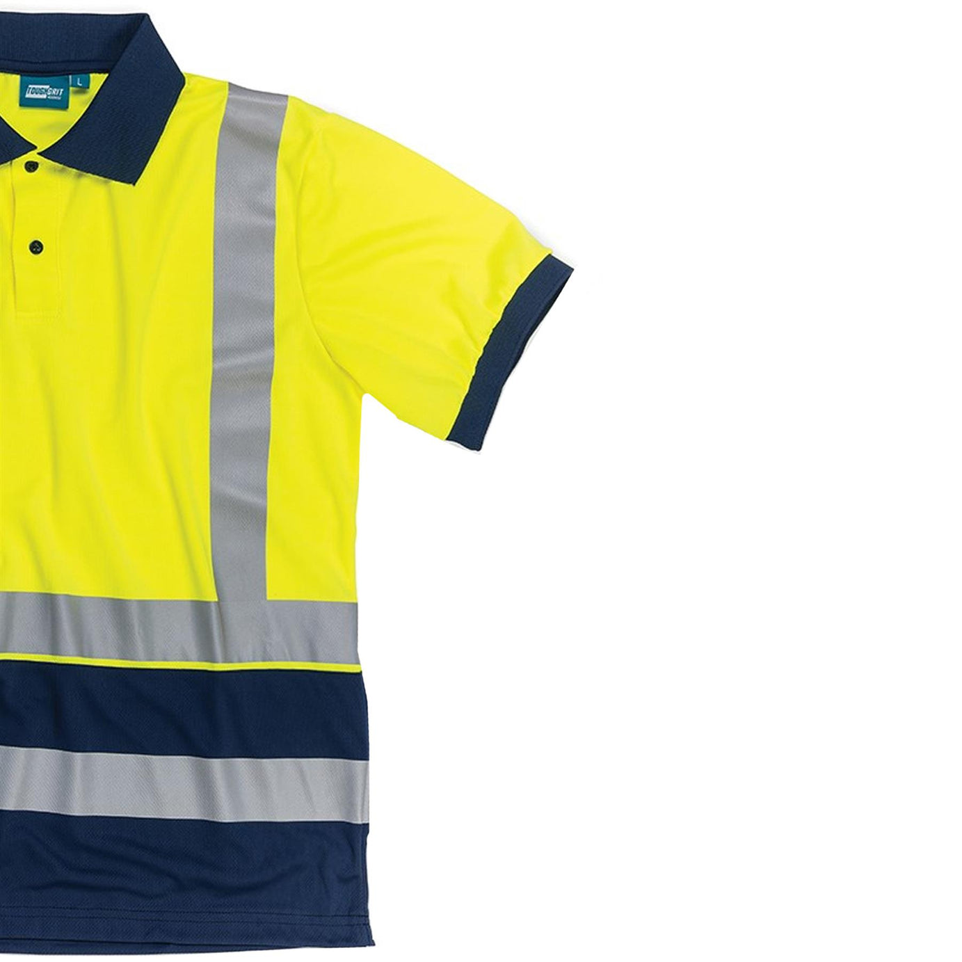 Tough Grit Hi-vis 2-tone Polo Shirt High Visibility Reflective Tape Safety S
