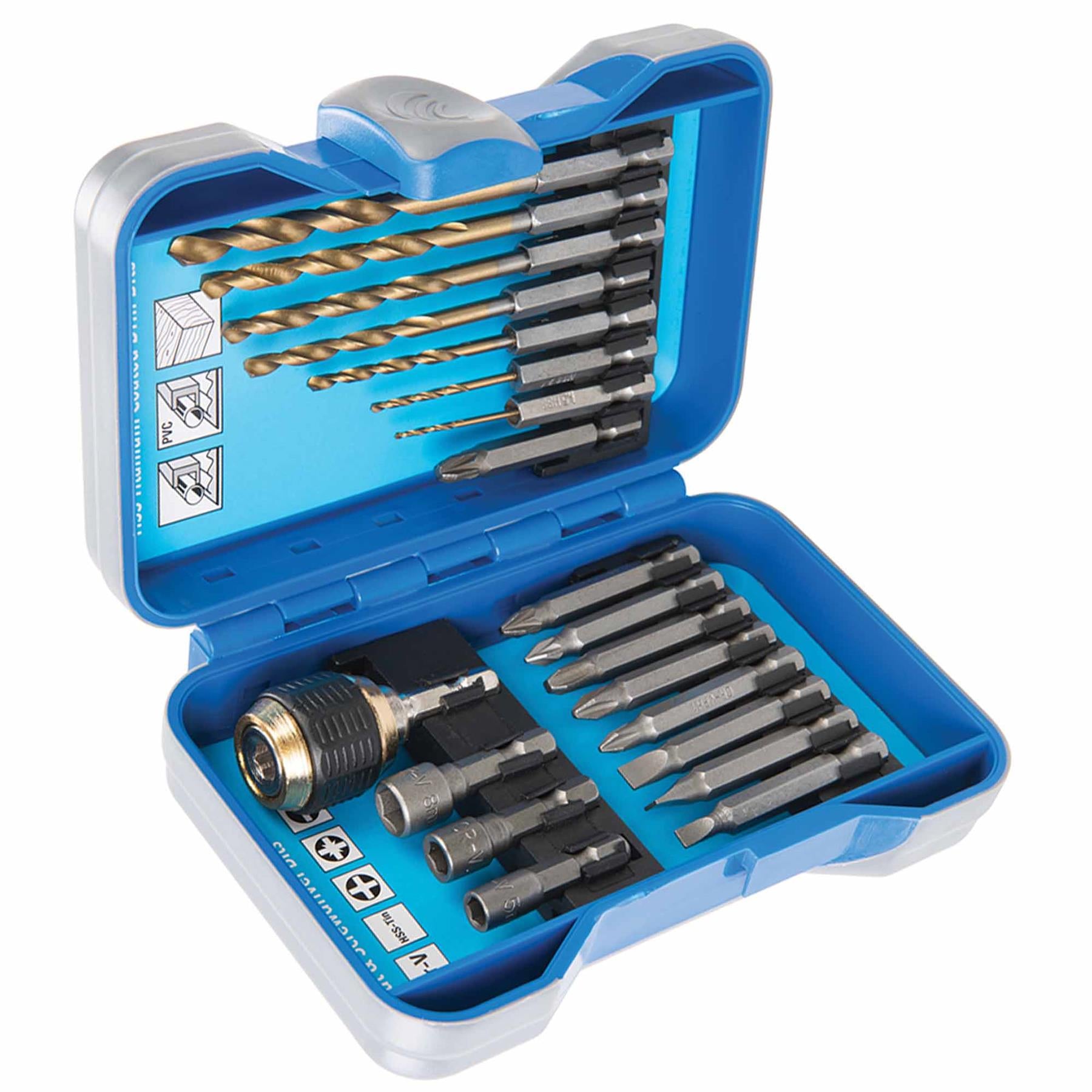 Quick Change Drilling & Driving Set With Handy Soft-Grip Storage Case 20Pc
