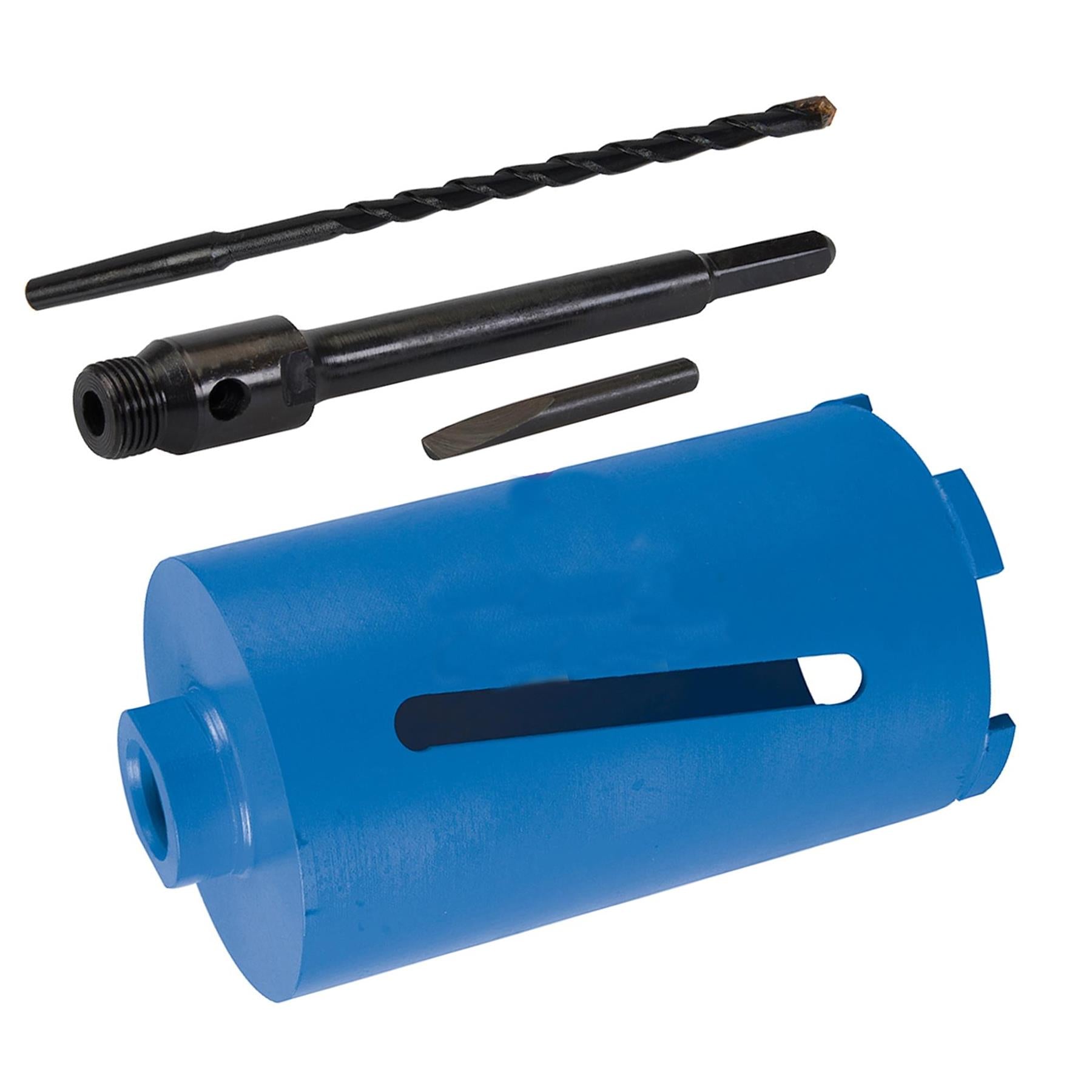 New 91mm X 150mm Diamond Core Hole Saw With Hex Arbor & Pilot Hole Drill Brick