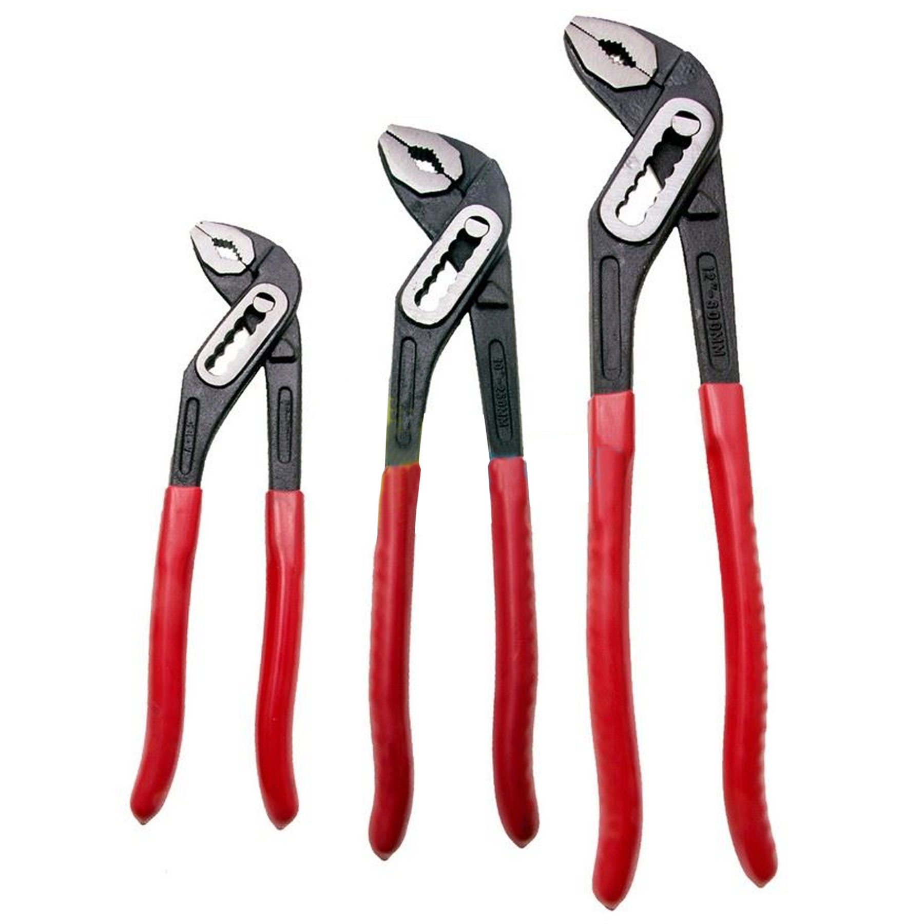 Box Joint Water Pump Pliers Set Corrosion-Resistant 3Pc 180-300mm/7"-12"