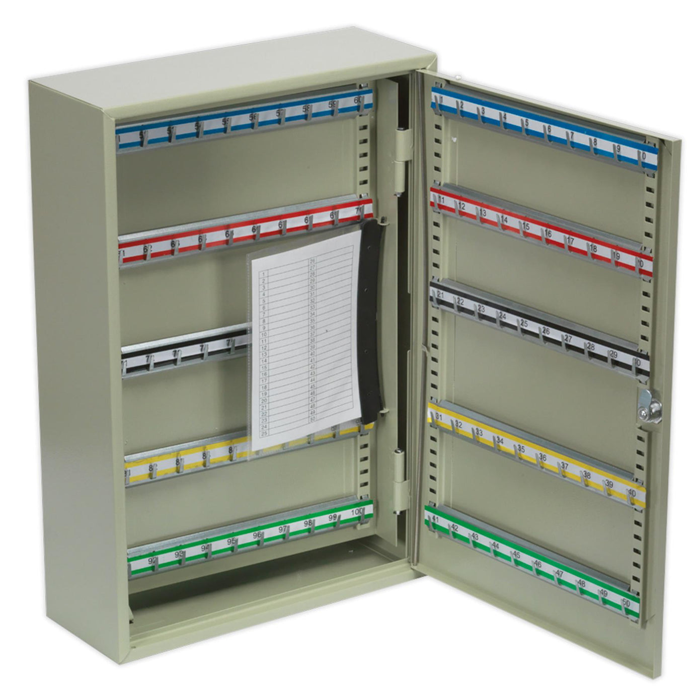 Sealey Key Cabinet 200 Key Capacity Steel construction with two keys