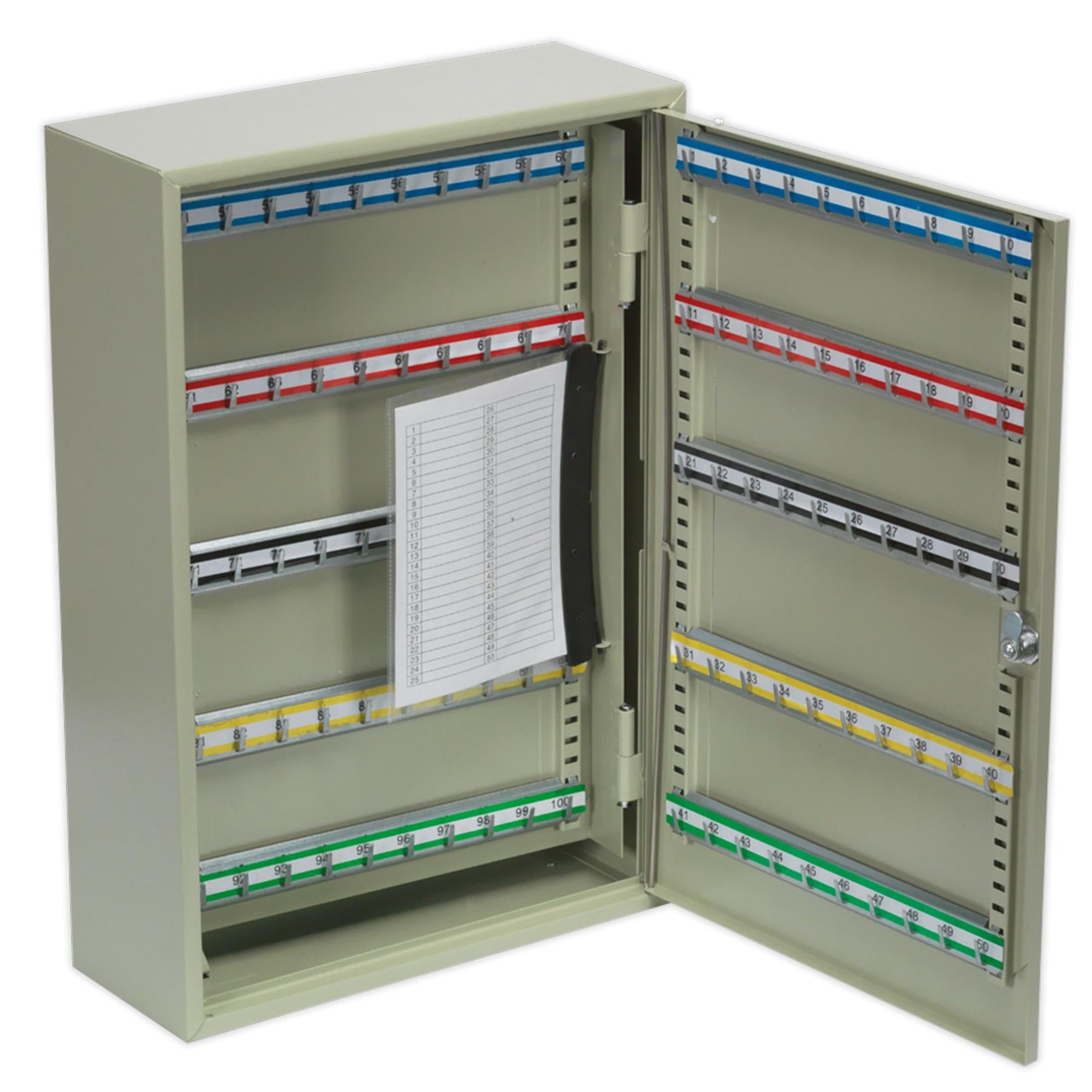 Sealey Key Cabinet 200 Key Capacity Steel construction with two keys