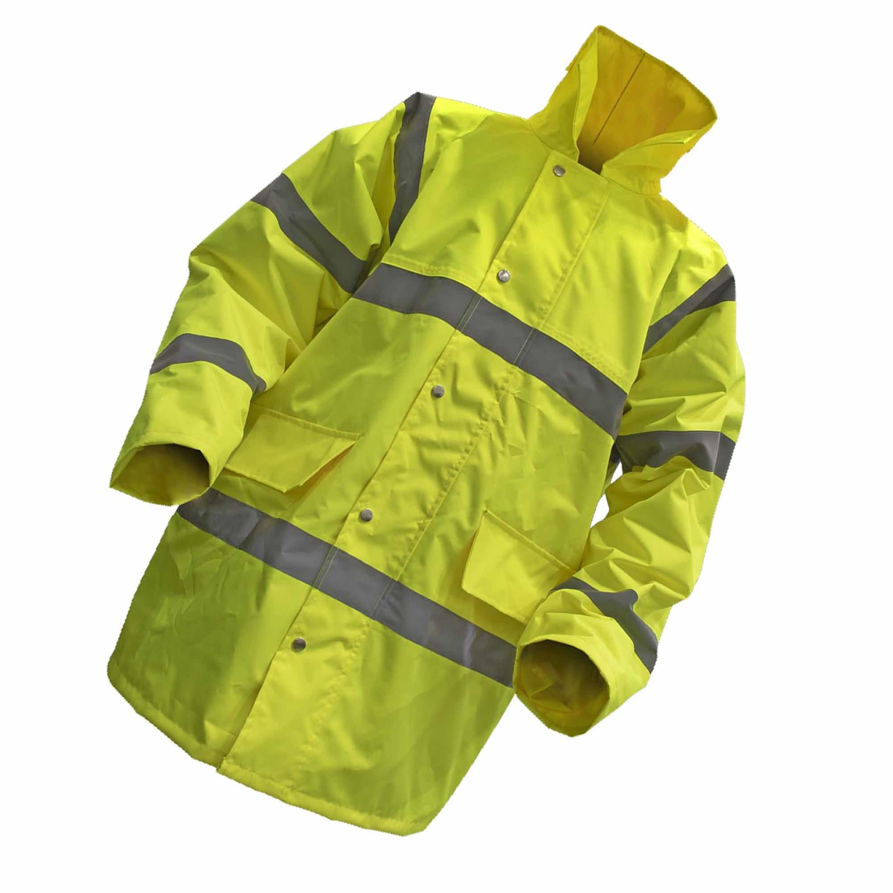 Sealey High Visibility Road Safety Jacket Motorway Yellow Waterproof XX-Large