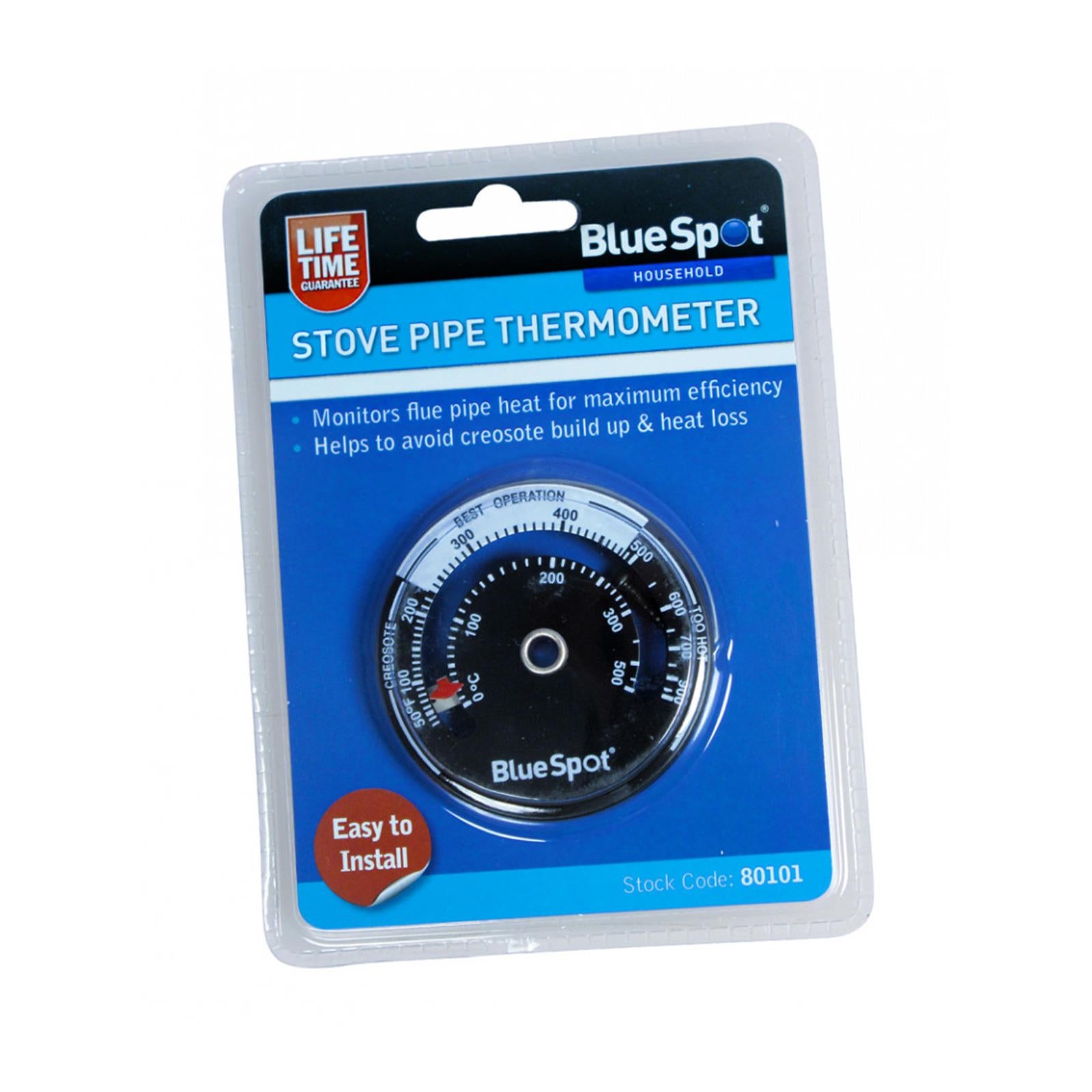 BlueSpot Magnetic Stove Pipe Thermometer Wood Burner Flue Temperature Monitor