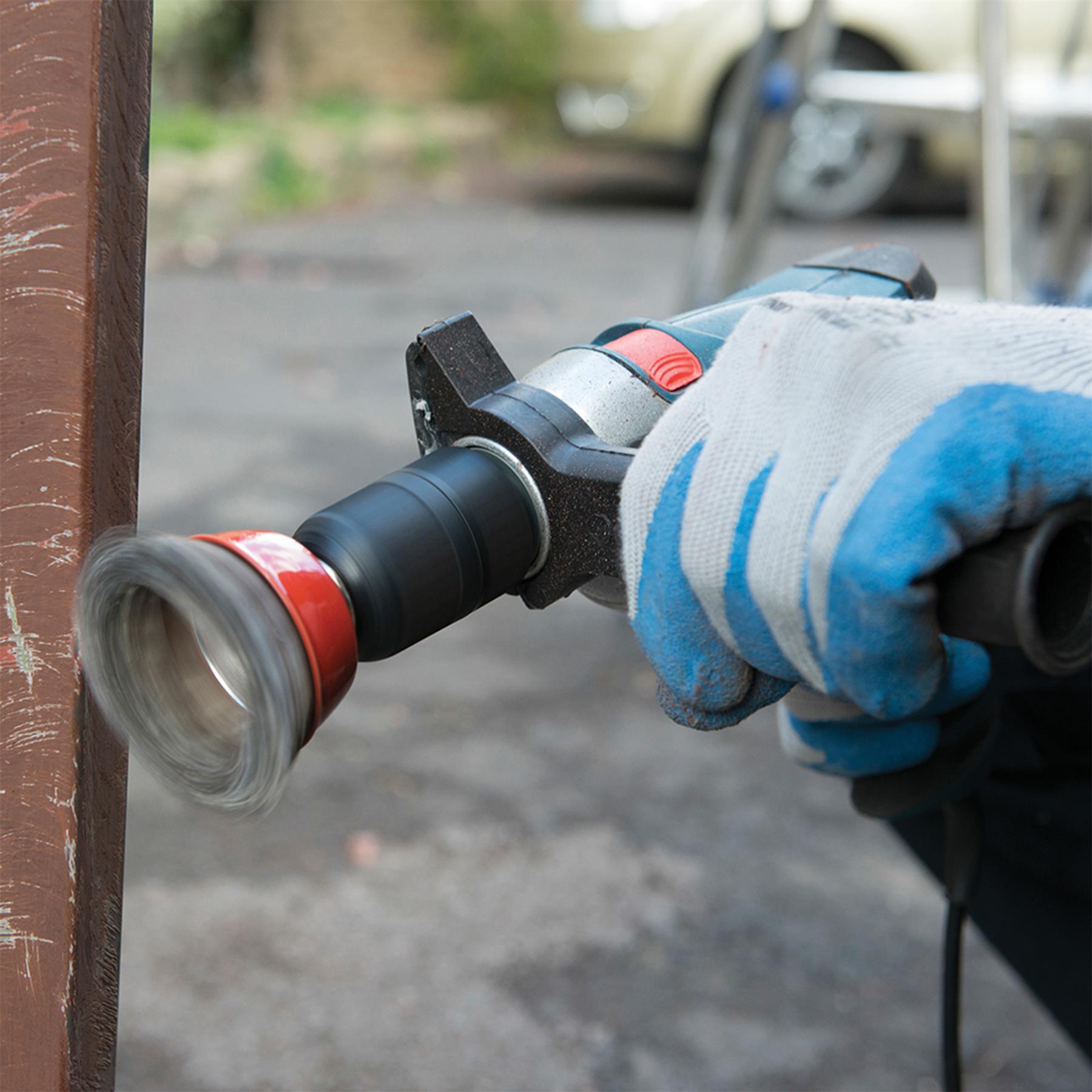 Double Row Steel Twist Knot Bowl Cup 100mm Angle Grinders Heavy Duty Kit