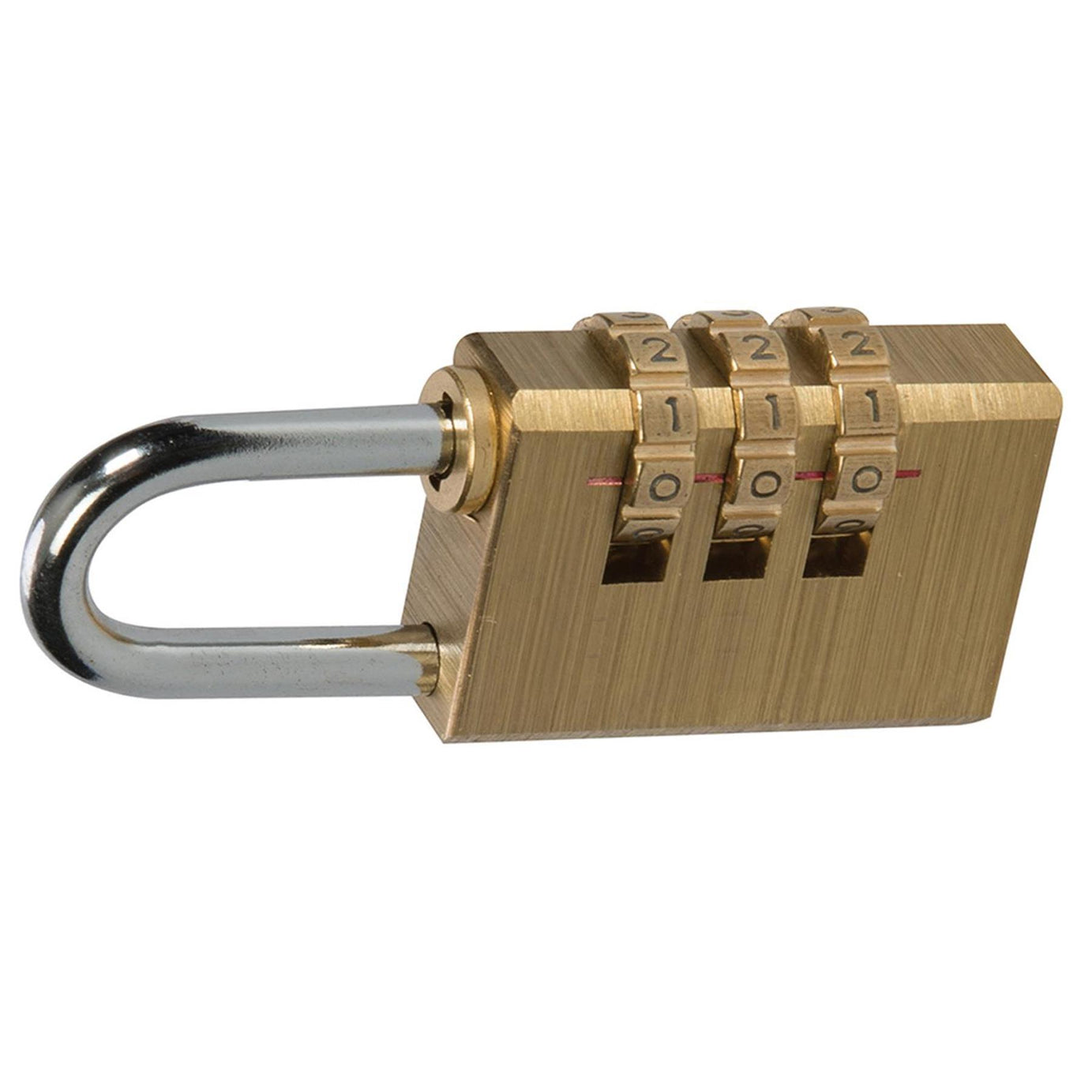 3-Digit Combination Padlock Brass 3-Digit Combination W X H X Th: 28 X 41 X 12mm