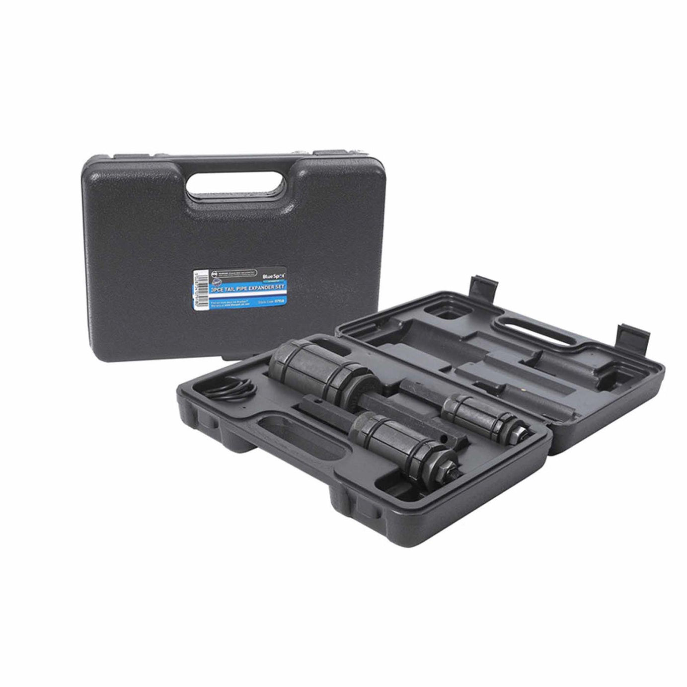 BlueSpot 3Pce Exhaust Pipe Expander Set Mufflers Tail Pipe 1-1/8" To 3-1/2" Storage Case