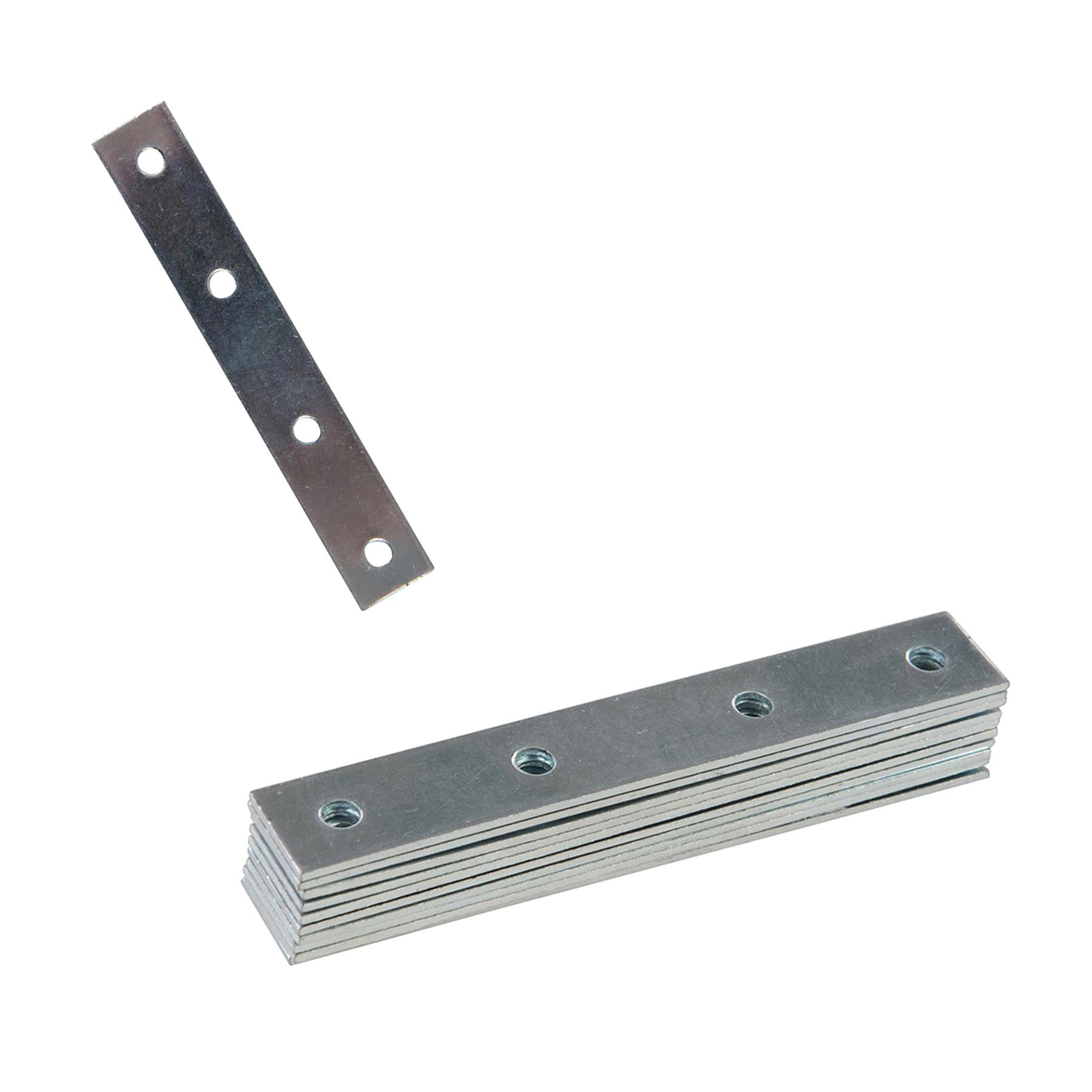 500x Mending Plates Zinc Plated With Offset Fixing Holes For Timber Repair 100mm