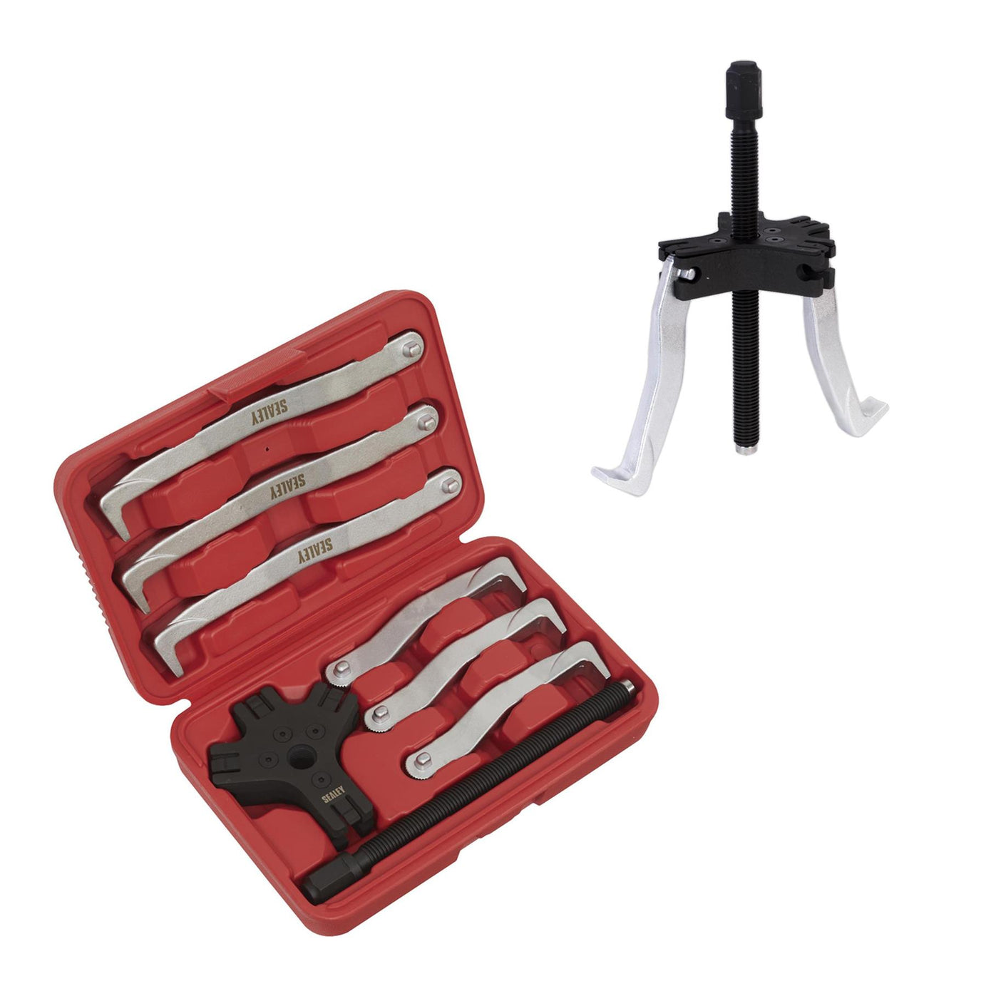 Sealey Fast Action Twin/Triple Leg Reversible Puller Set 8pc