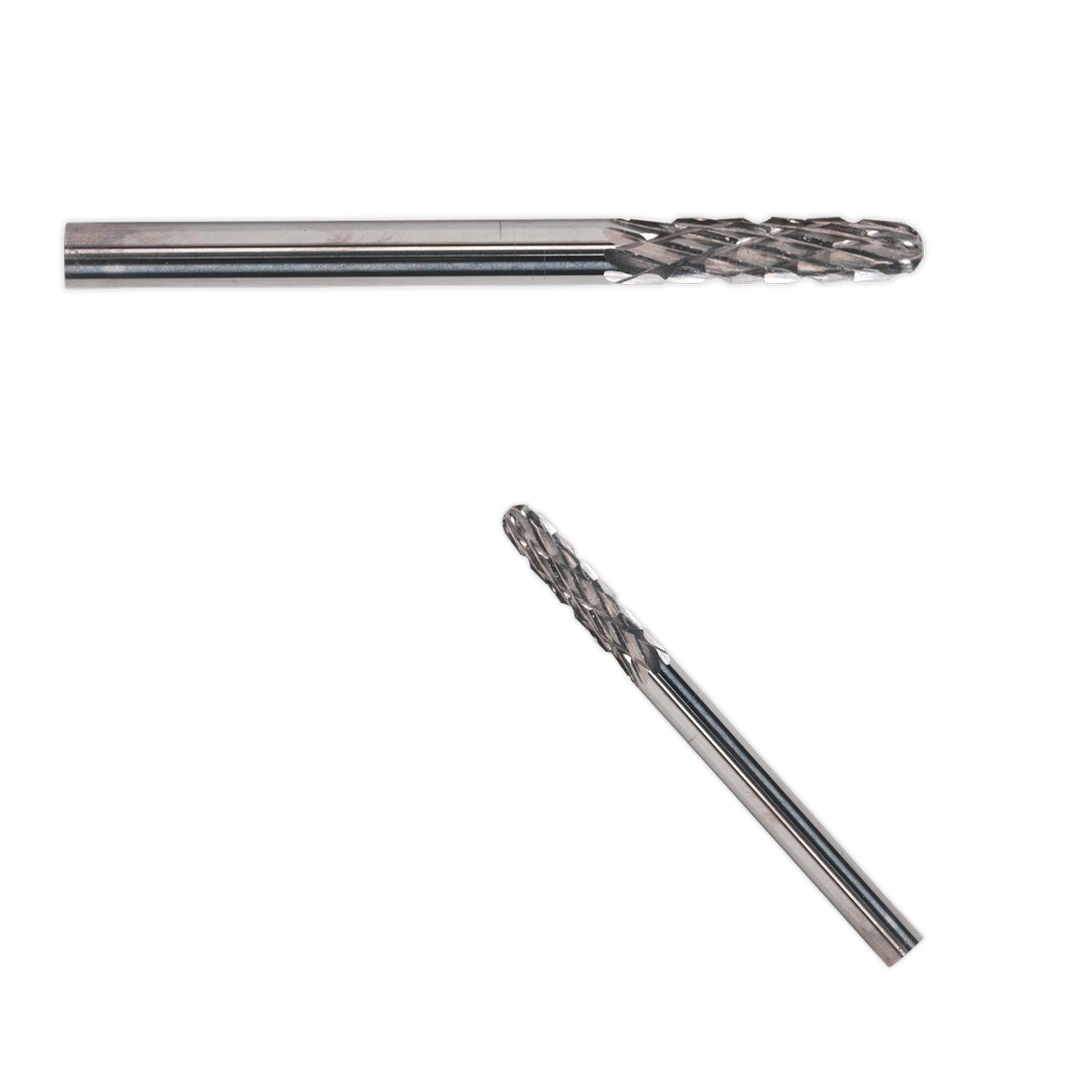 Sealey Micro Carbide Burr Ball Nosed Cylinder 3mm Pack of 3