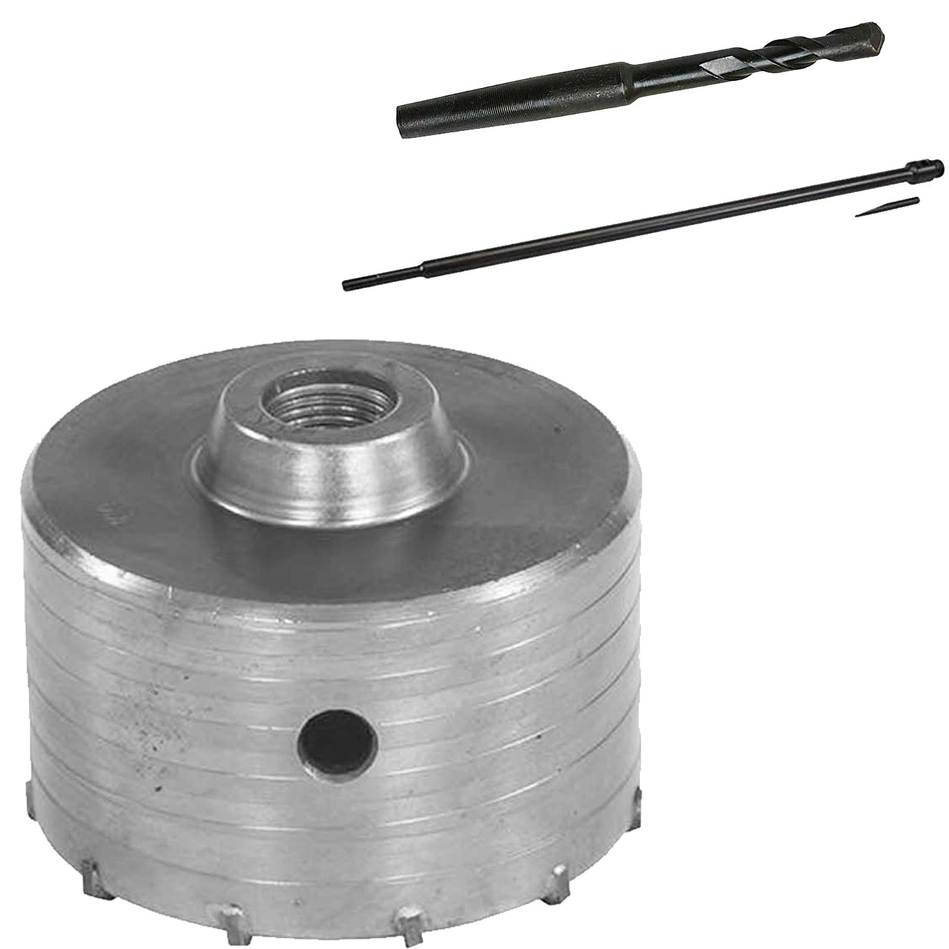 TCT Core Drill Bit 100mm Hole Saw Masonry Stone Brick SDS Plus 1000mm Shaft Pilot
