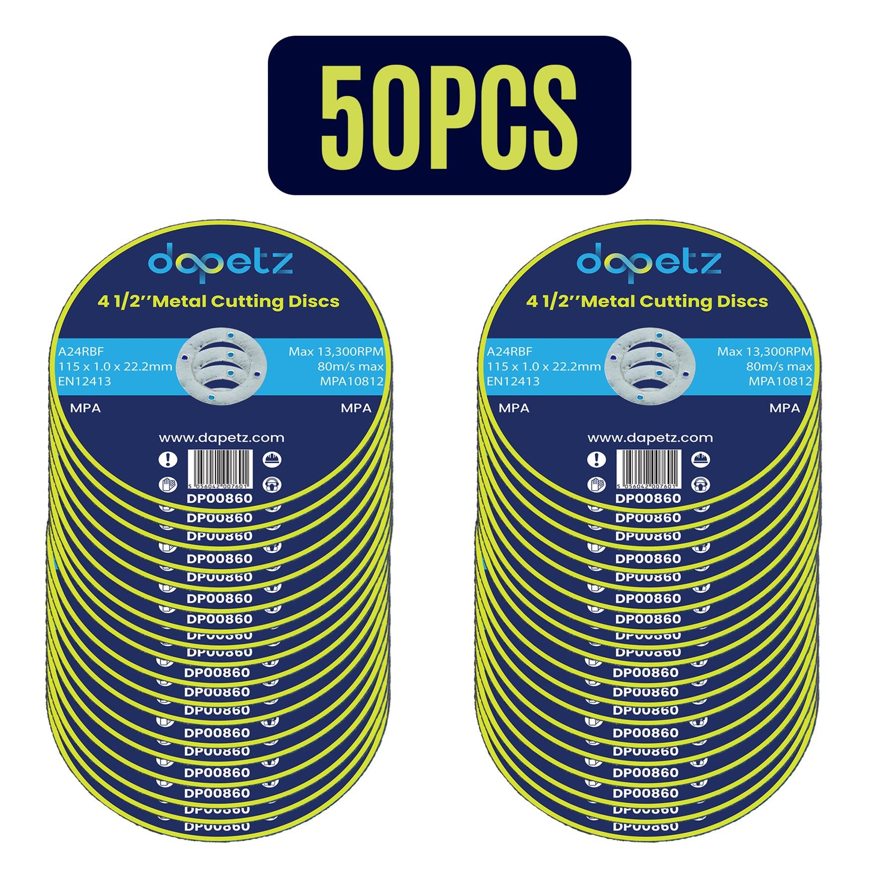 50 X Metal Cutting/Slitting Disc Ultra Thin 115Mm X 1.0Mm Fast Stainless